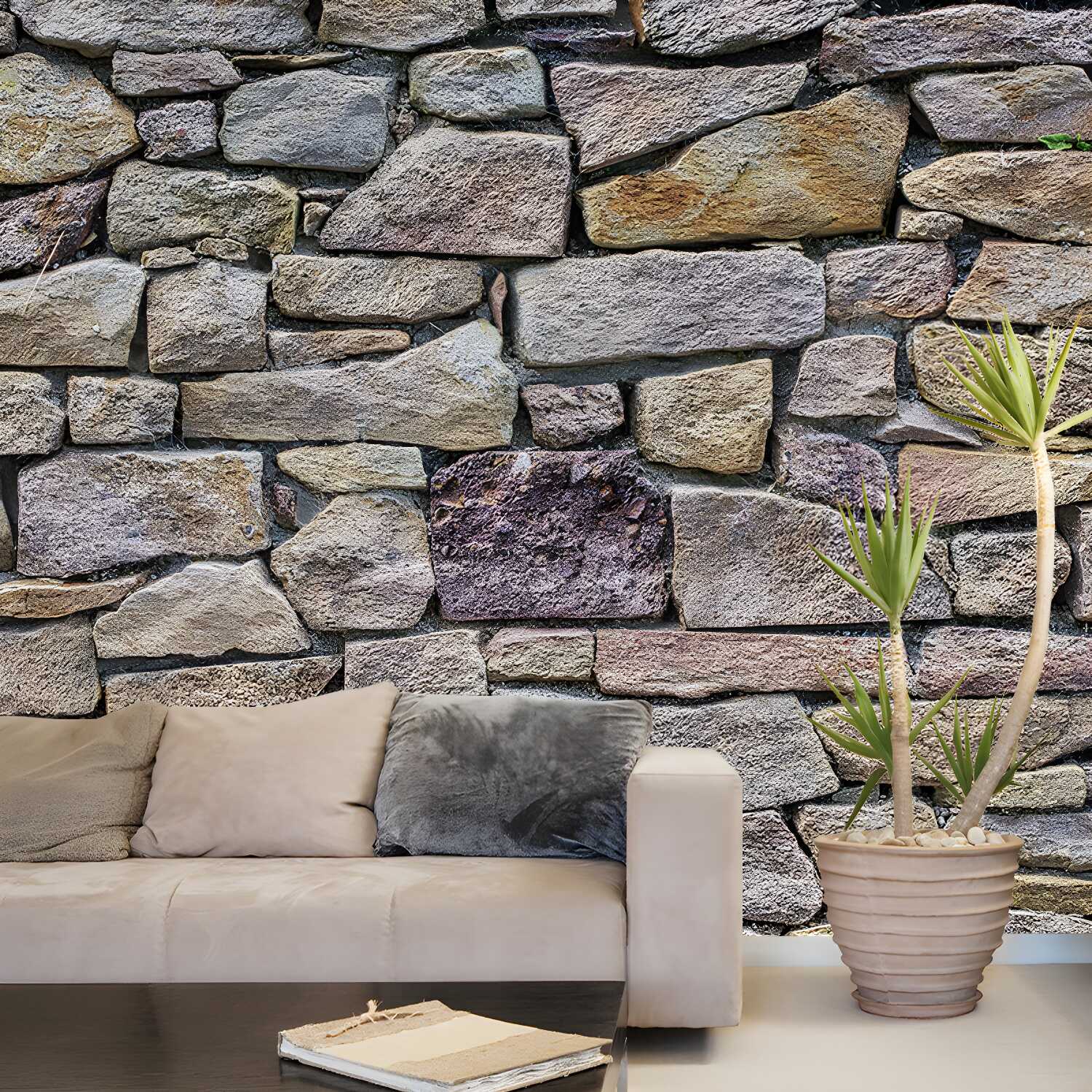 Vintage Home Decoration Brick Murals Stain Resistant Living Room Wall Covering
