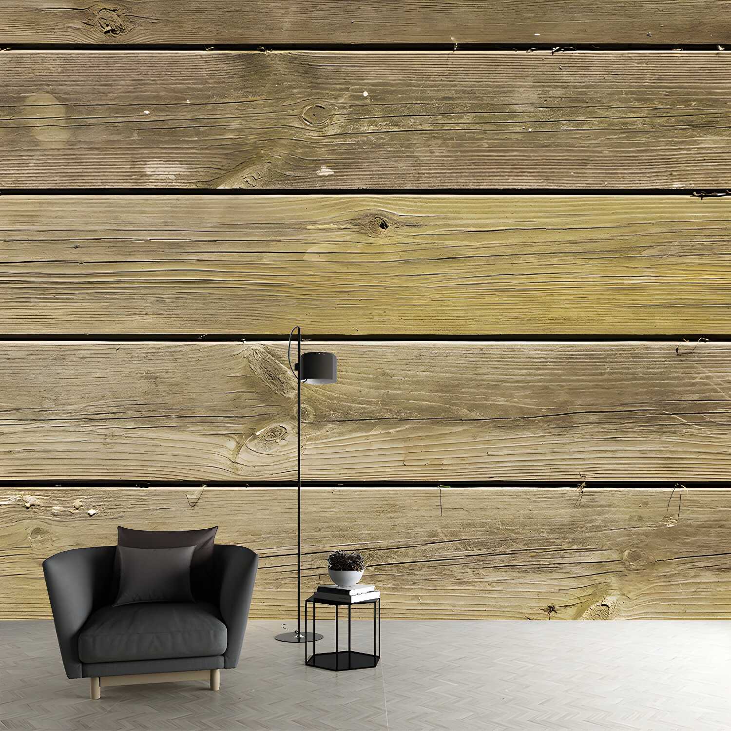 Customized Wood Surface Mural Wall Decals Home Decoration Living Room Wall Decor in Soft Colour