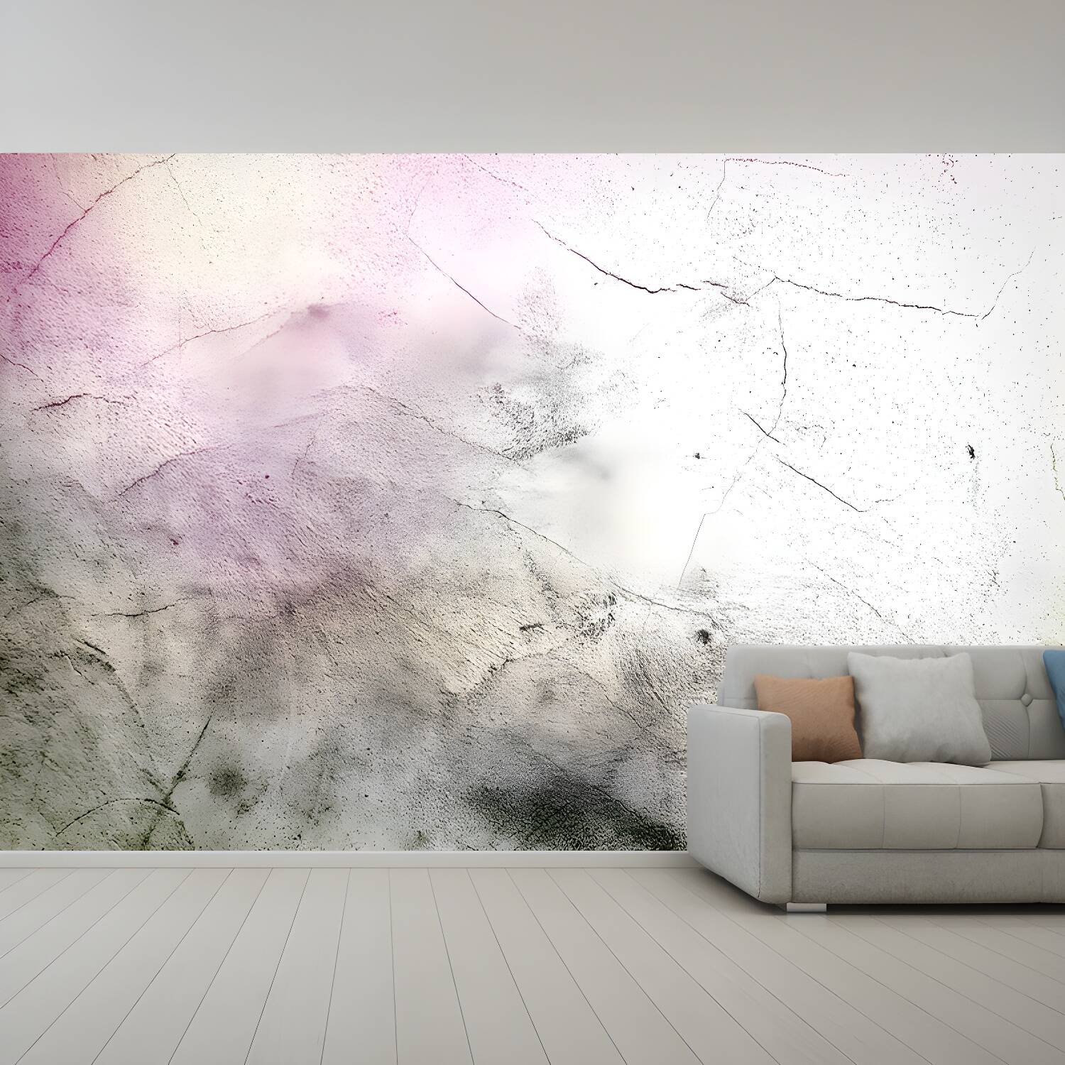 Customized Vintage Cement Shot Mural Photography Wallpaper Bathroom Wall Decor