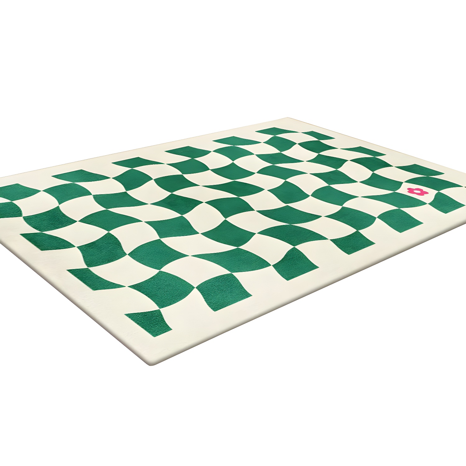 Novelty Area Rug Vertigo Checkerboard Pattern Carpet Polyster Stain Resistant Rug for Living Room