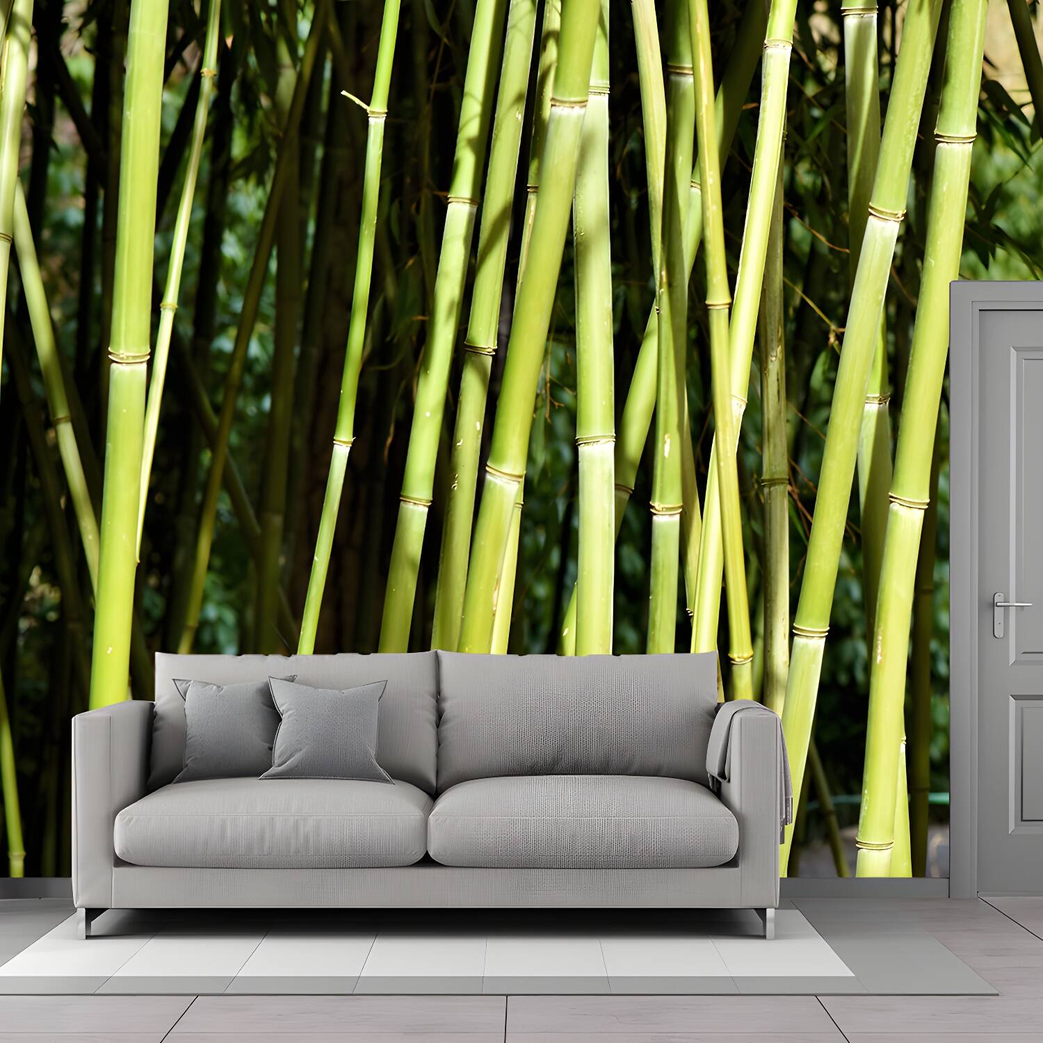 Bamboo Plant Mural Wallpaper for Sleeping Room Waterproofing, Made to Measure