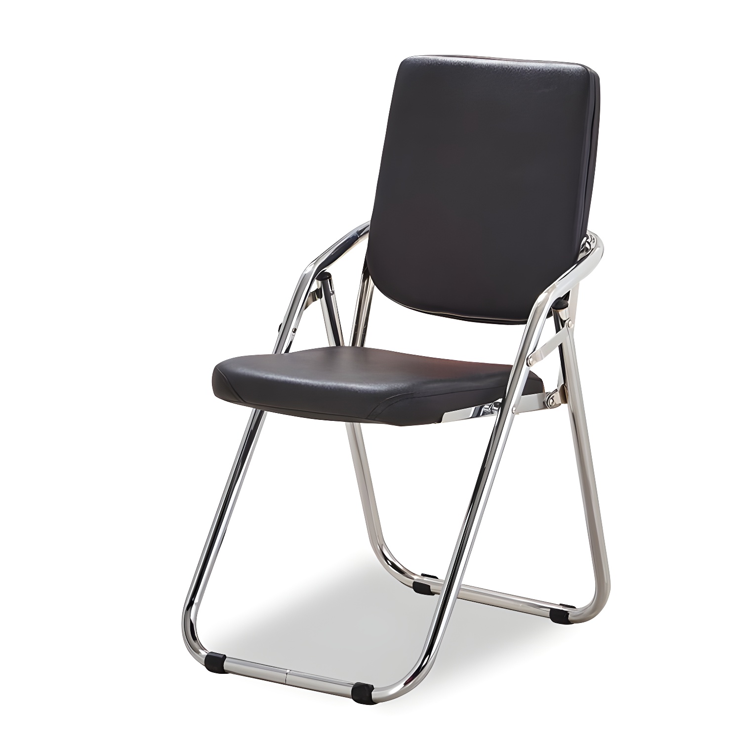 Modern Indoor-Outdoor Chair Metal Folding Armless Open Back Dining Side Chair