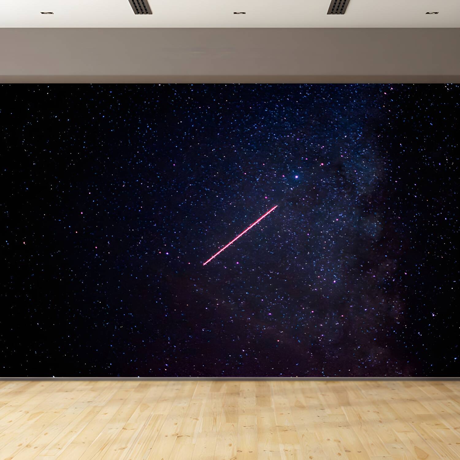 Outer Space Mural Wallpaper Personalized Size Wall Covering for Study Room