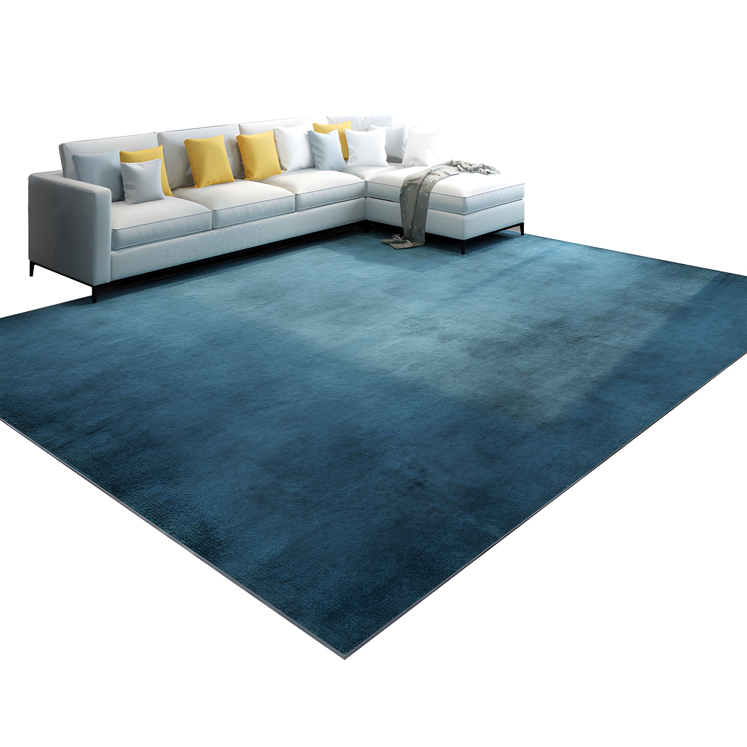 Camel Modern Rug Polyester Solid Colour Rug Washable Rug for Living Room