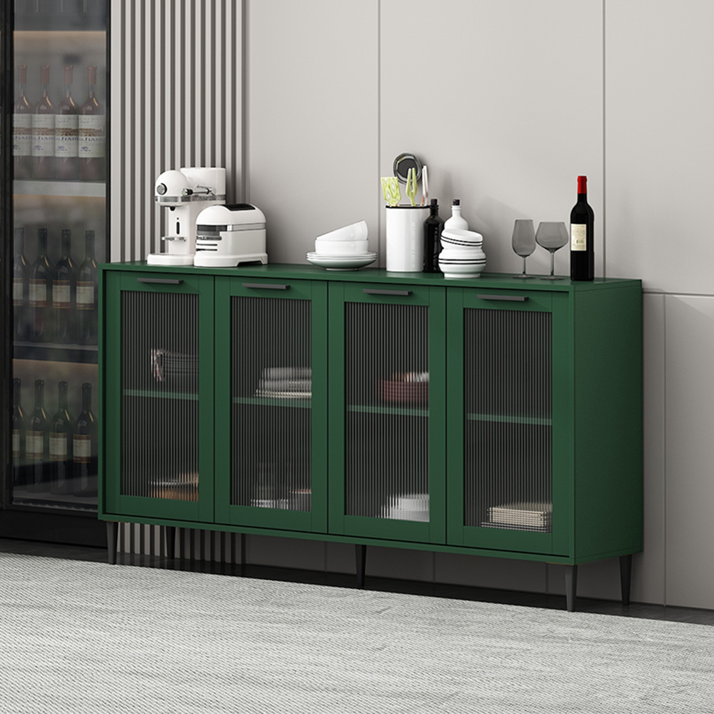 Artificial Wood Sideboard Modern Server Cabinet with Storage for Kitchen