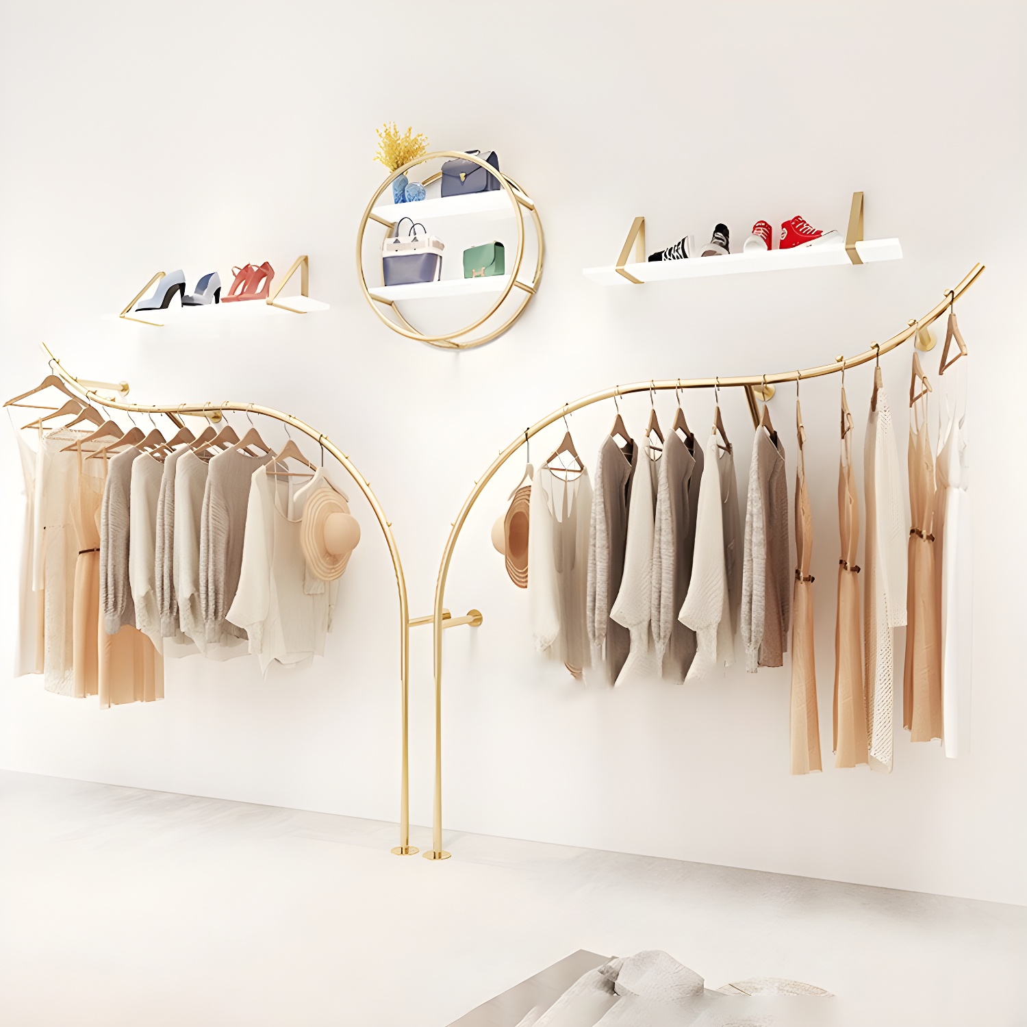 Gorgeous Style Coat Hanger Metal Wall Mounted Coat Rack Living Room