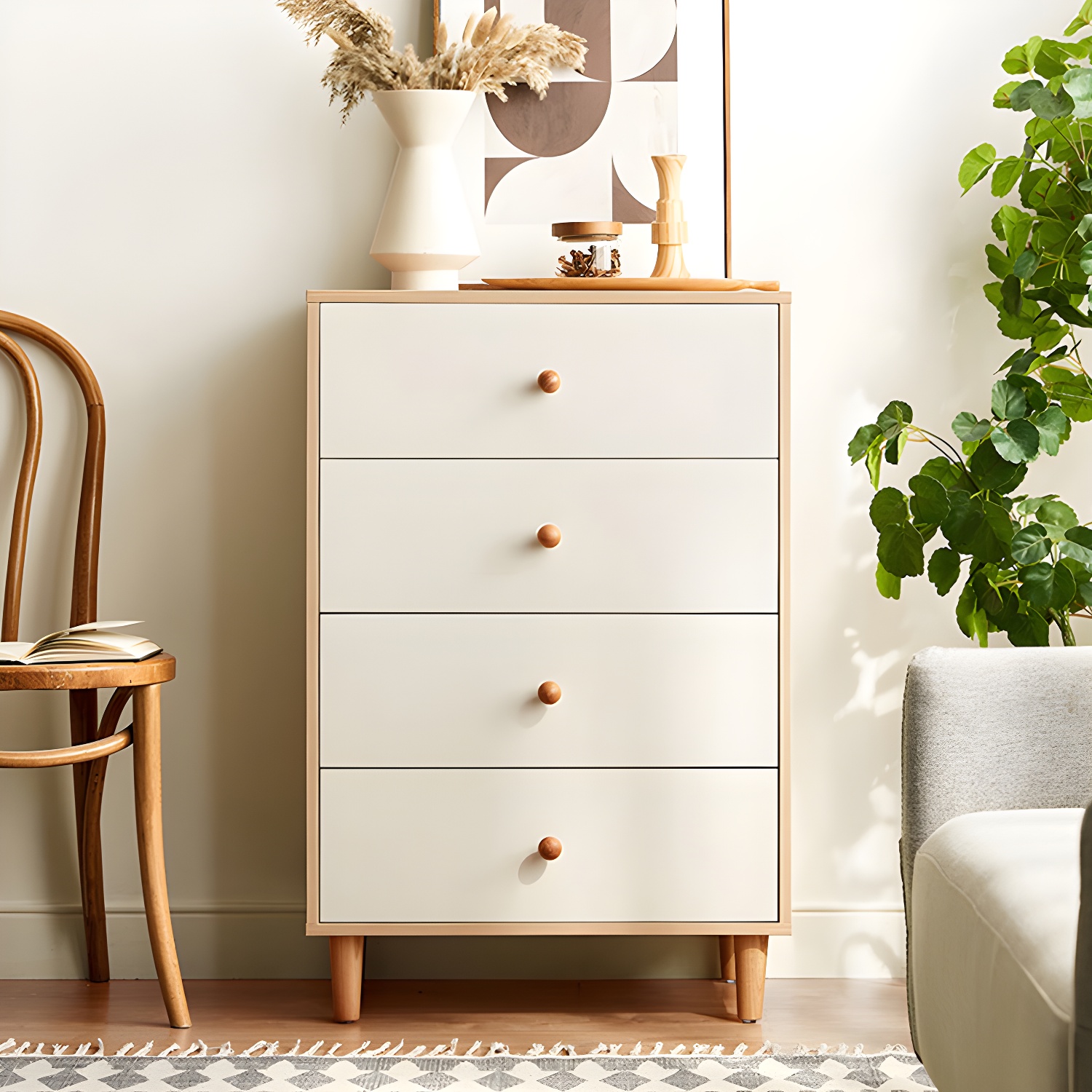 3 / 4 / 5 Drawers Vertical Lingerie Chest Bedroom Wooden Storage Chest