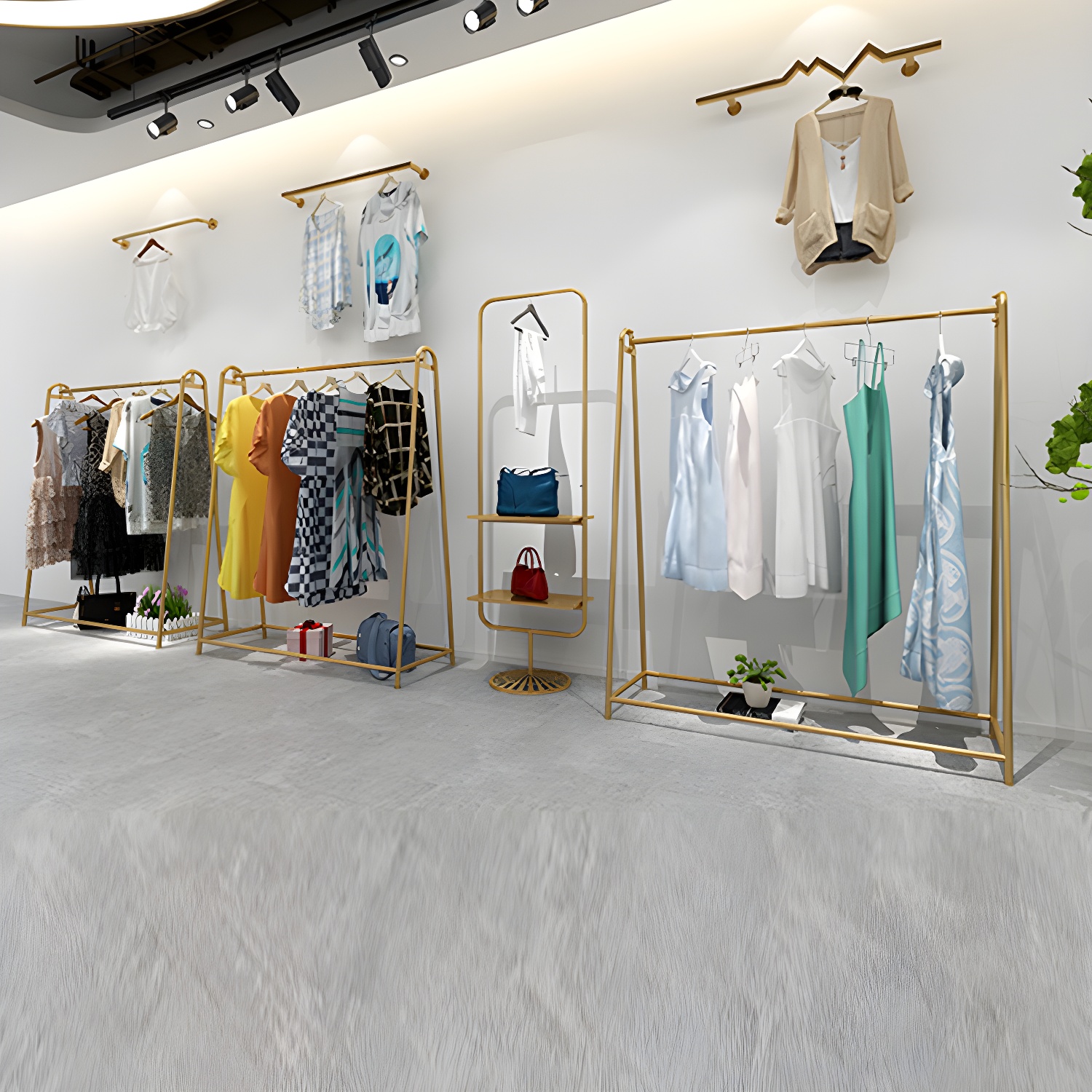 Modern Hall Stand Metal Entryway Kit Coat Hanger Living Room