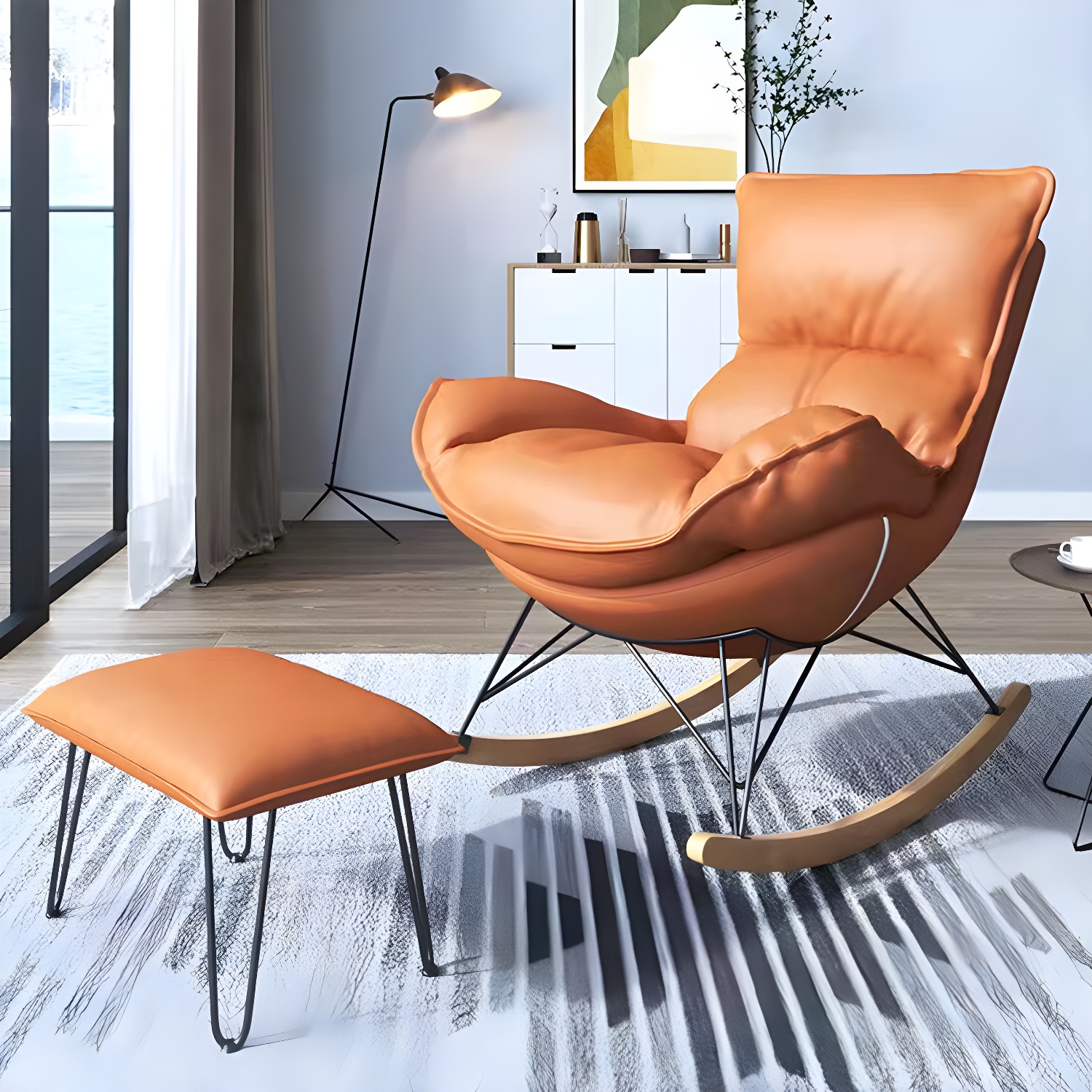 Modern Style Living Room Rocking Chair Leisure Lounge Lazy Chair for Living Room