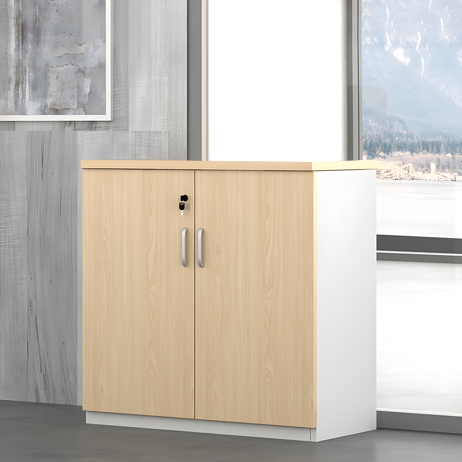 Modern Cabinet Wood with Locking Drawers and Storage Lateral File Cabinet
