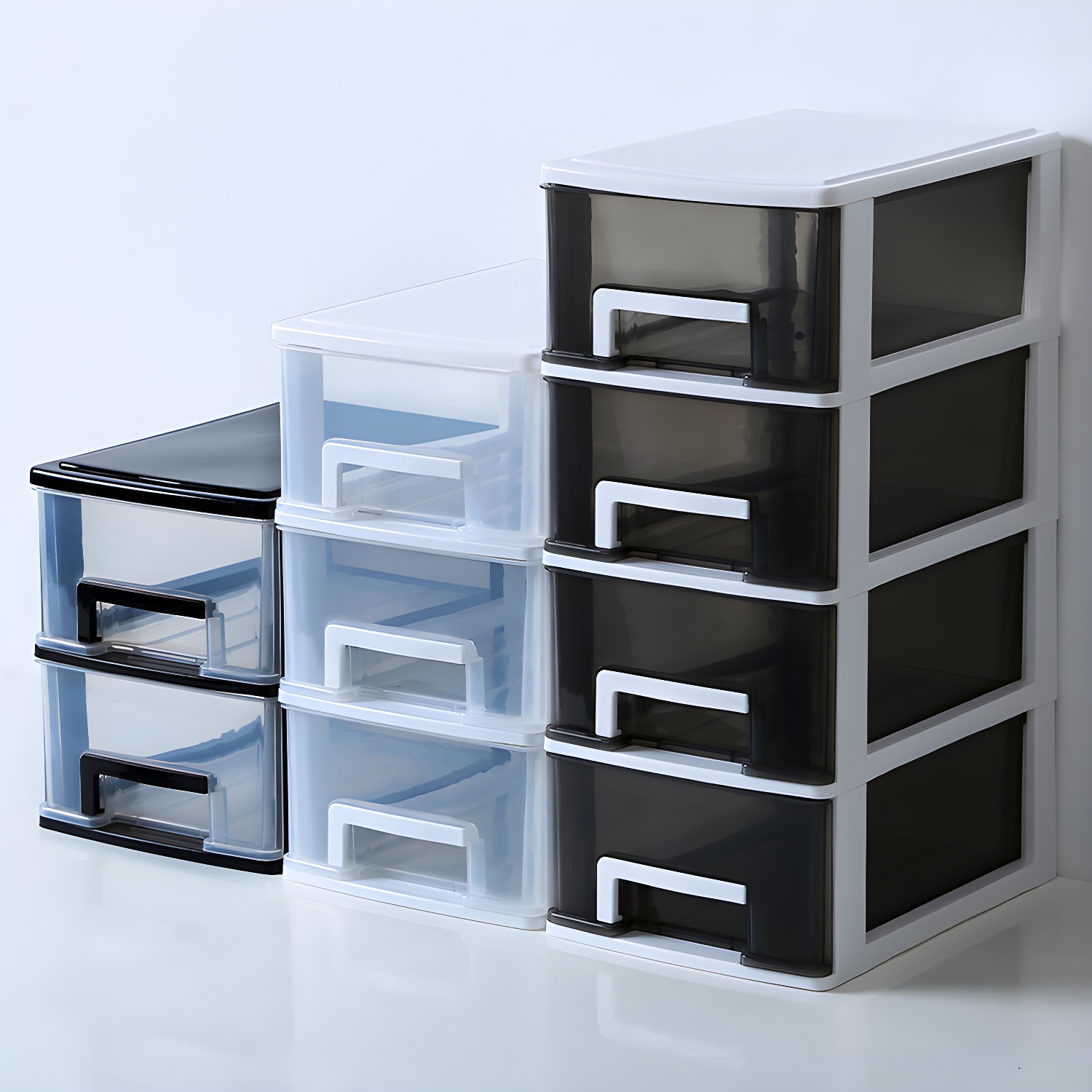 Modern Plastic Cabinet with Drawers File Cabinet for Home Office