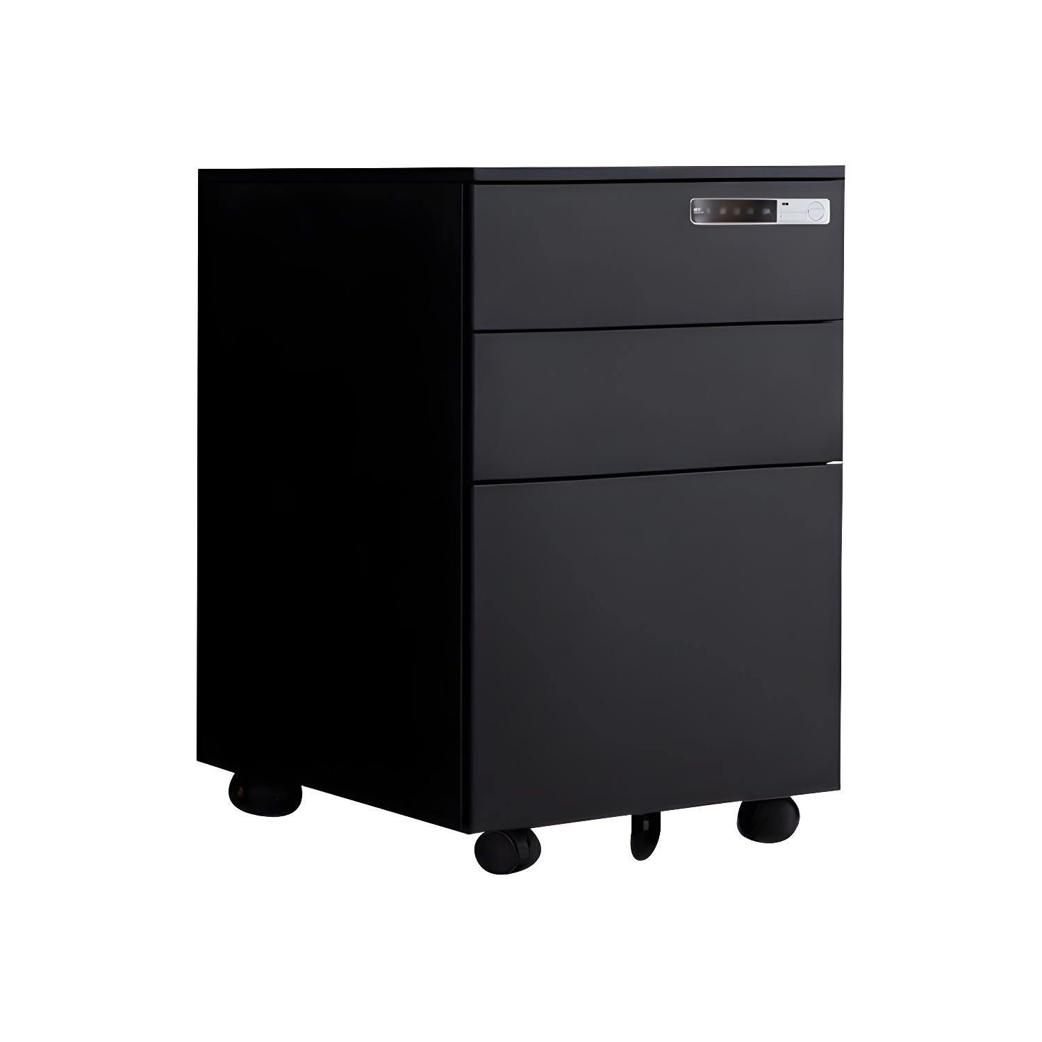 Contemporary File Cabinets Steel Frame Electronic Lock Vertical File Cabinet with Wheels