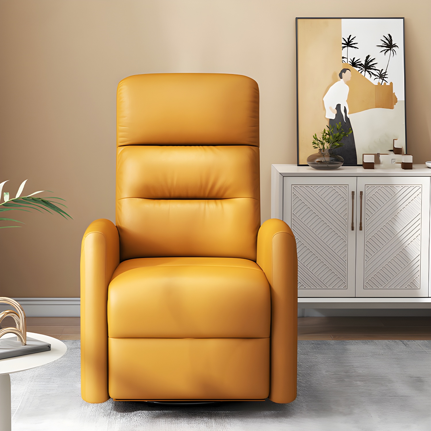 Modern & Contemporary Style Standard Recliner with USB Socket Recliner Chair