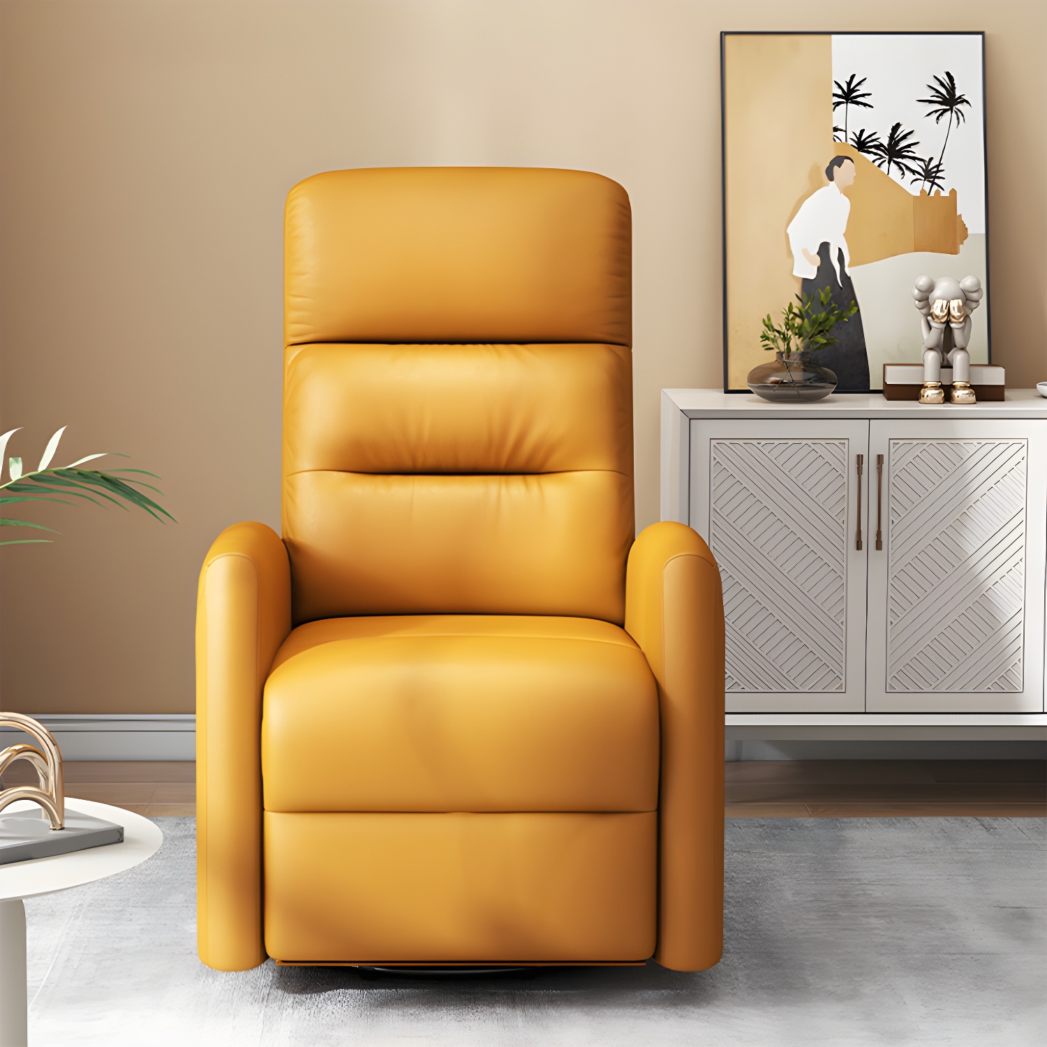 26" Wide Recliner with Massage Modern Swivel Reclining Chair