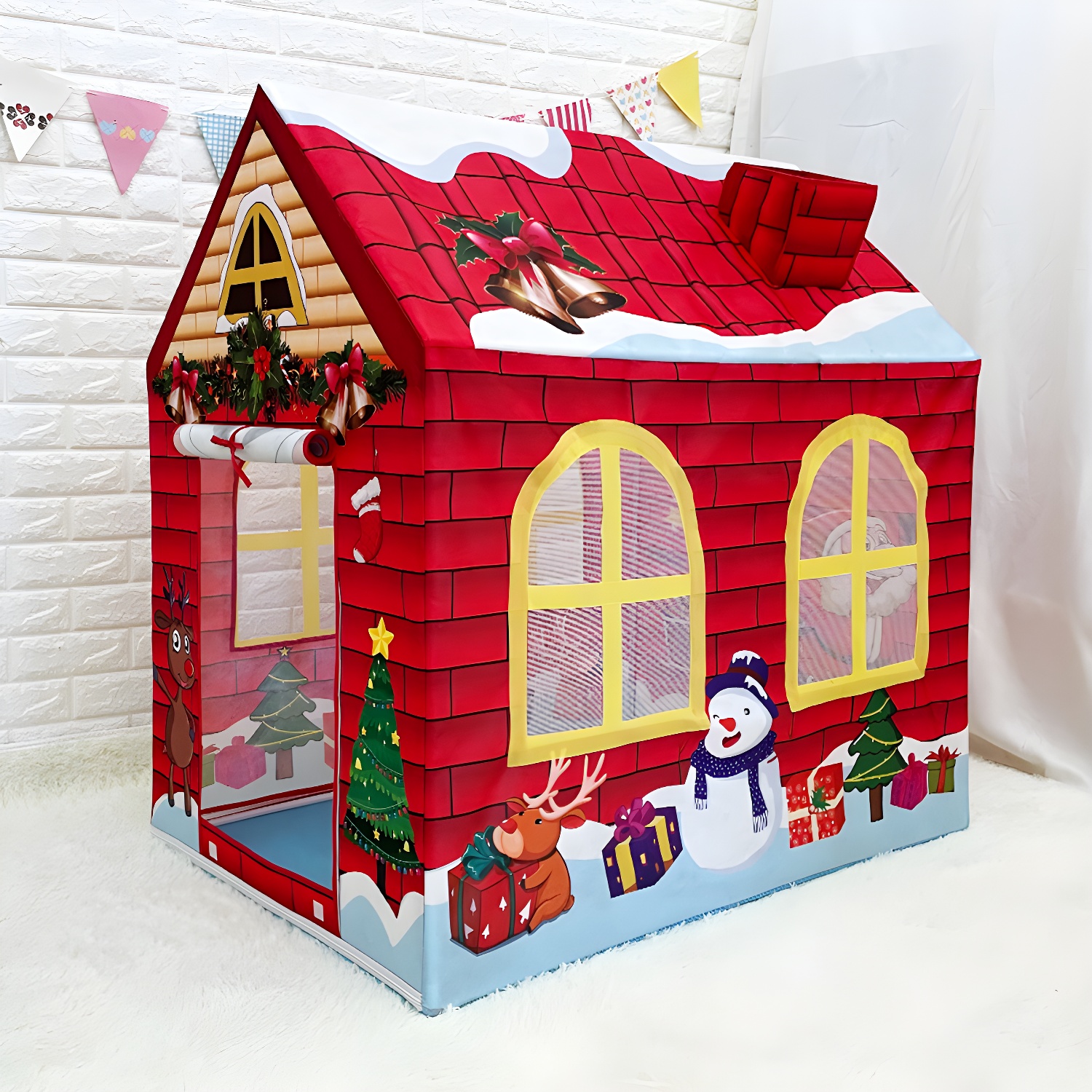 Cloth Party Tent Indoor Boys Girls Toy House Cartoon Party Play Tent