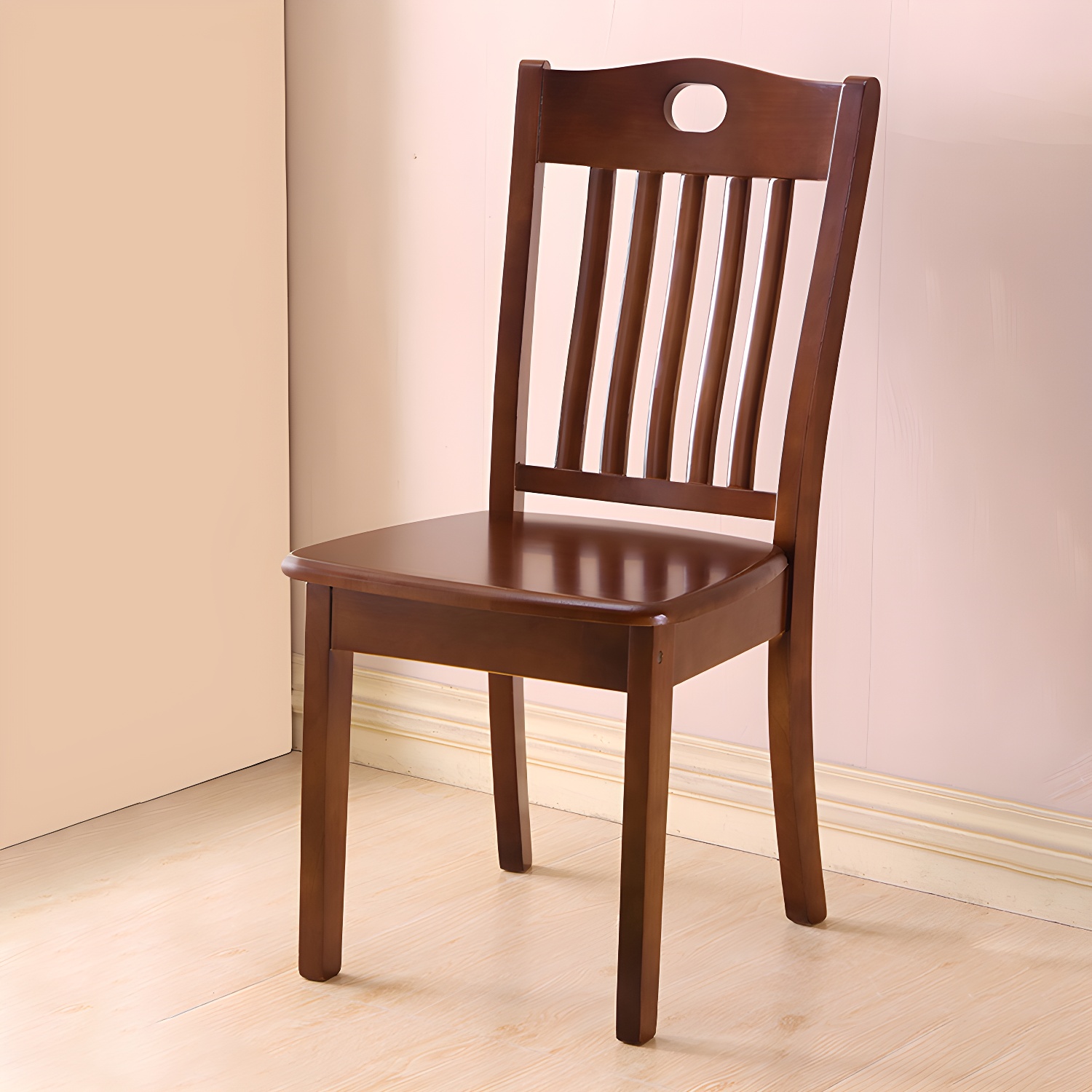 Solid Wood Dining Chairs Modern Style High Back Home Side Chair