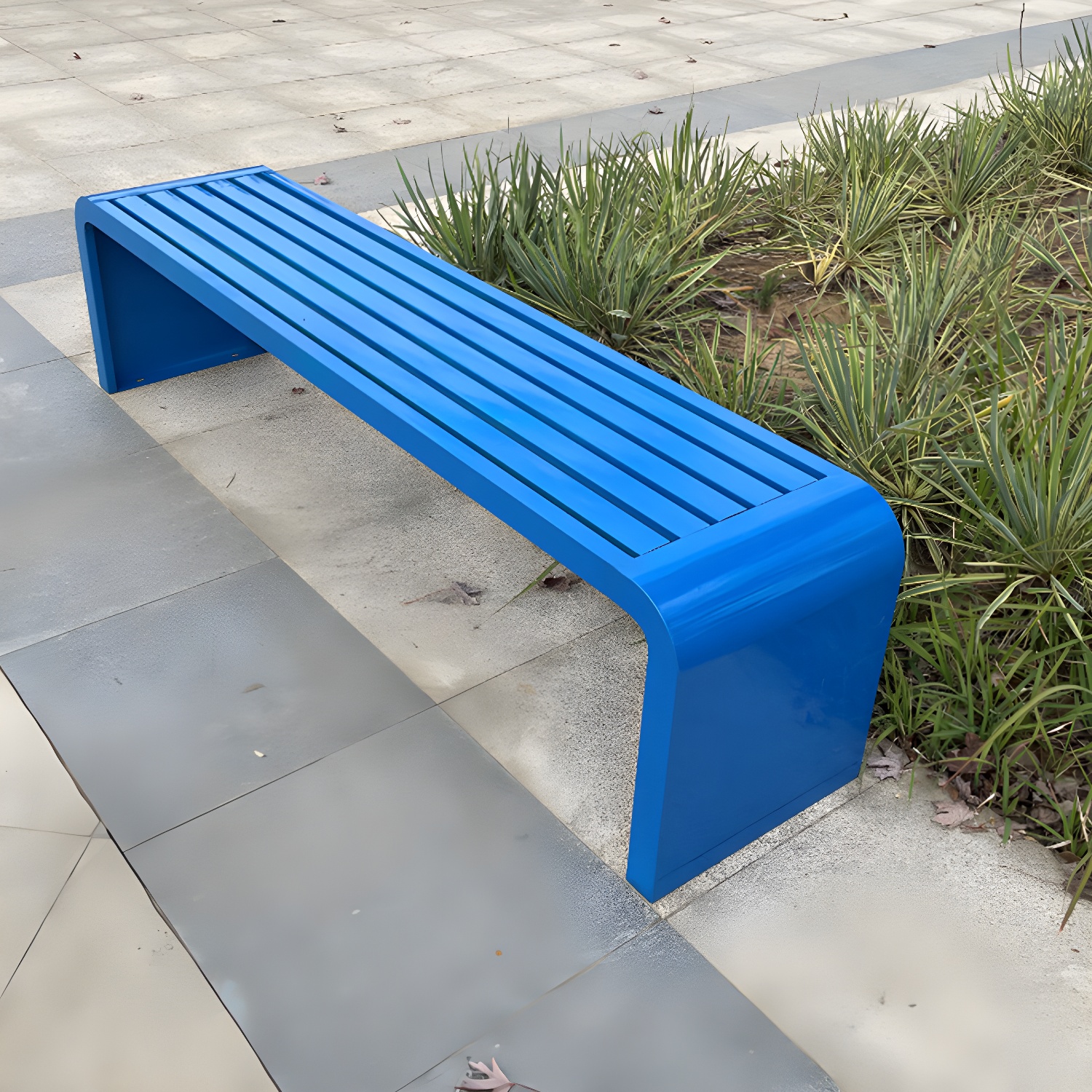 Metal Outdoor Bench Nordic Style Outdoor Waterproof Anticorrosion Picnic Bench