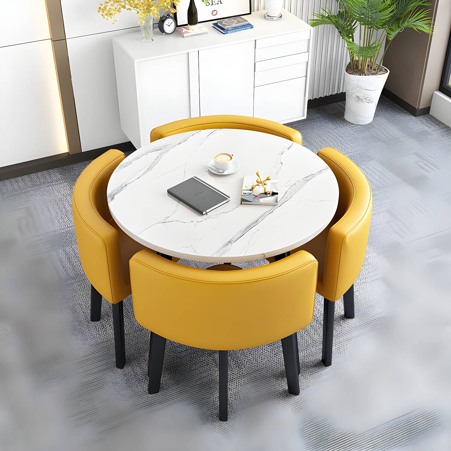 Modern Wood Dining Table Set Pieces Dining Set for Home Use