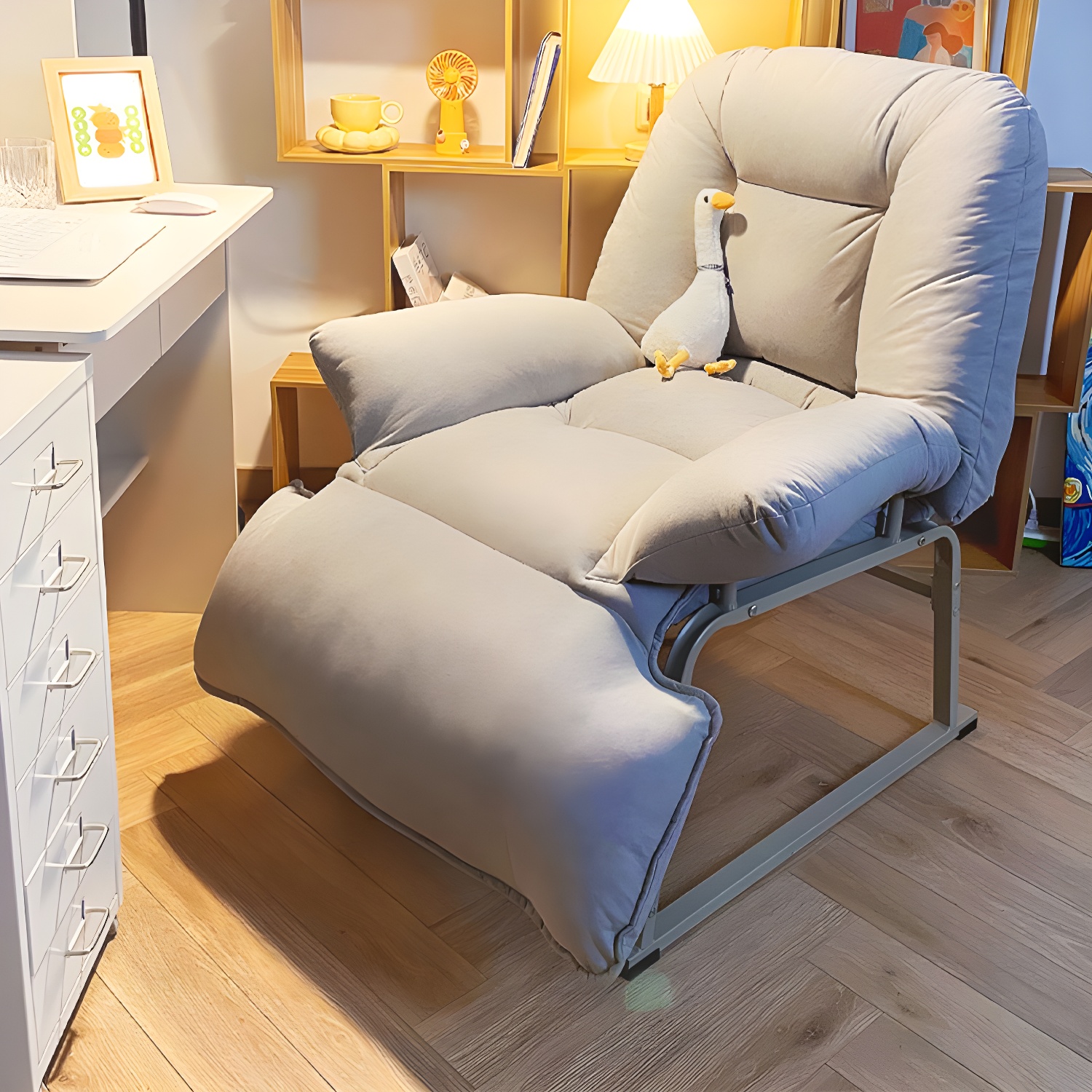 29" Wide Scandinavian Single Metal Standard Recliner with Legs