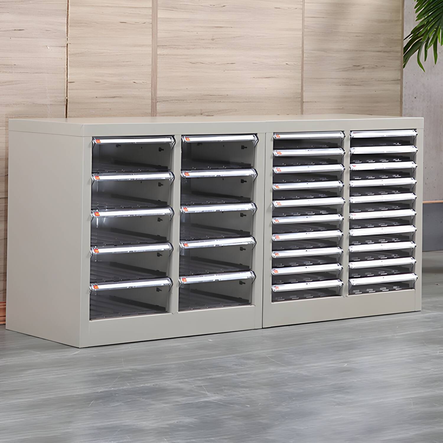 Contemporary Vertical Steel File Cabinet with Drawers for Home Office