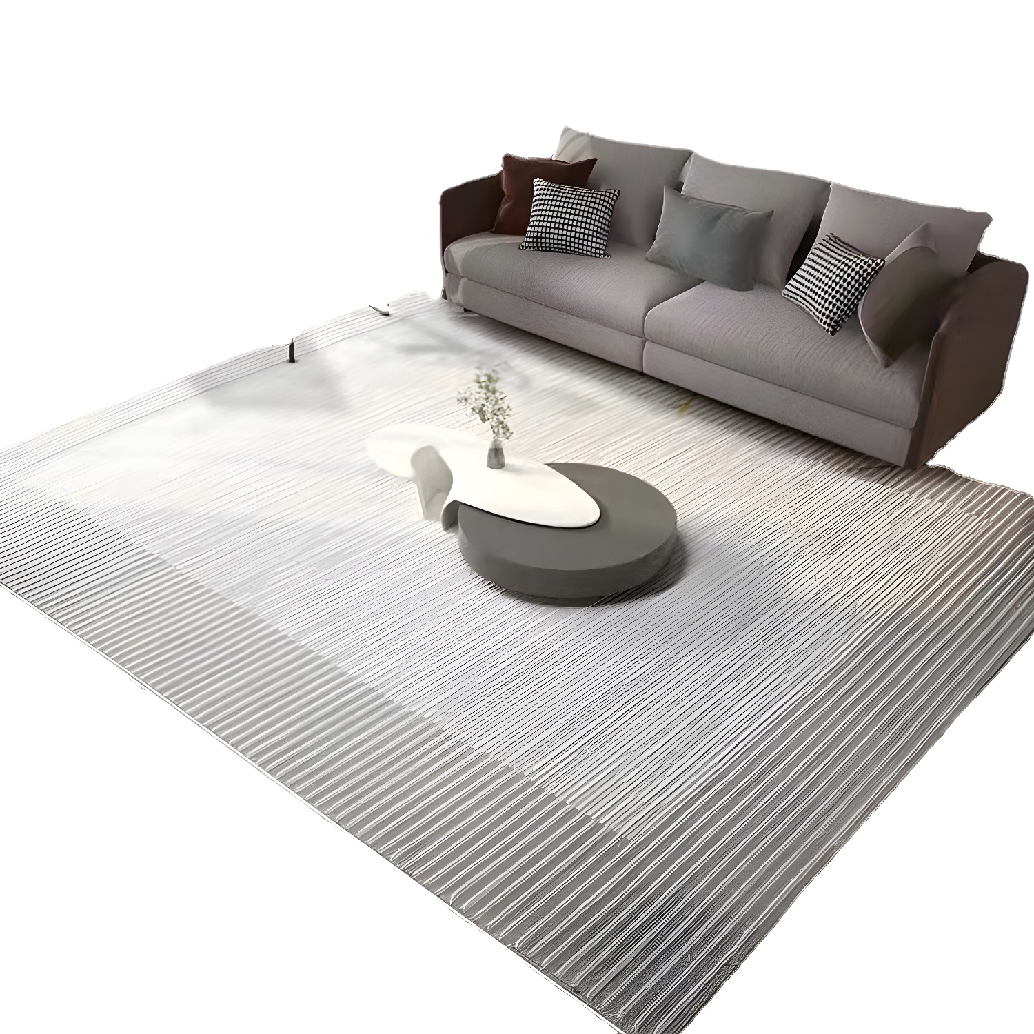 Modern Minimalist Rug Indoor Stain Resistant Rug for Living Room and Bedroom