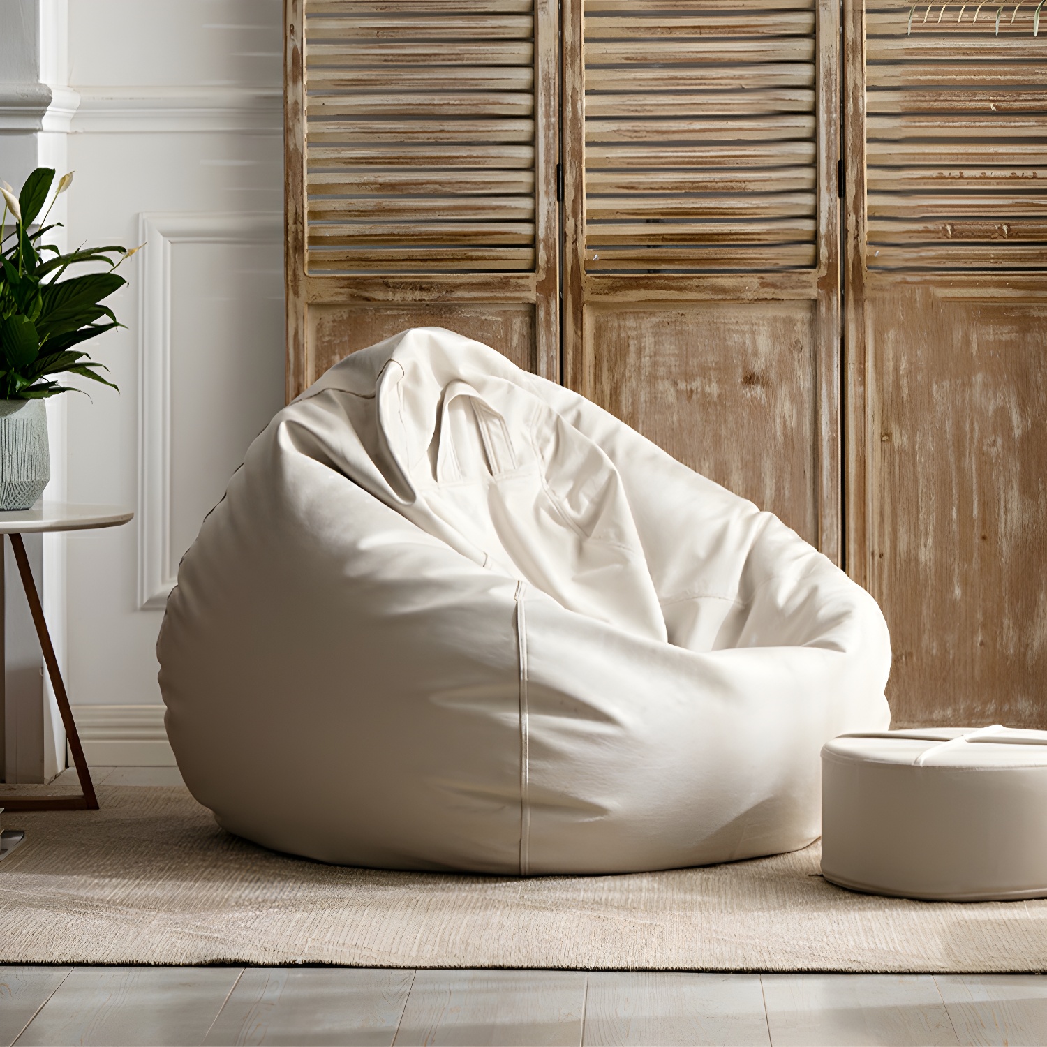 Medium/Large Chairs and Loungers with Handle Suede Faux Leather