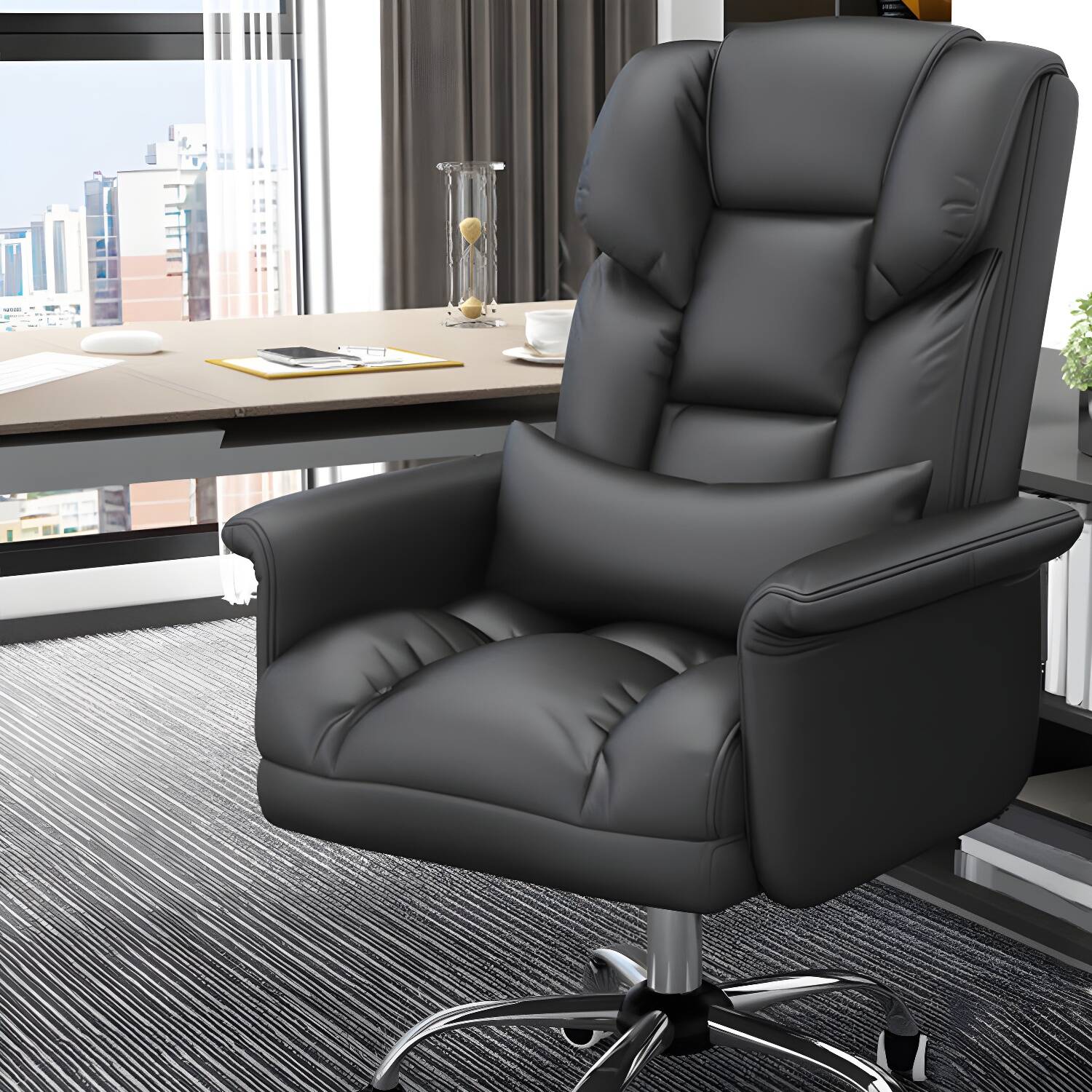 Ergonomic High Back Executive Chair, Lumbar Support and Adjustable Seat Height