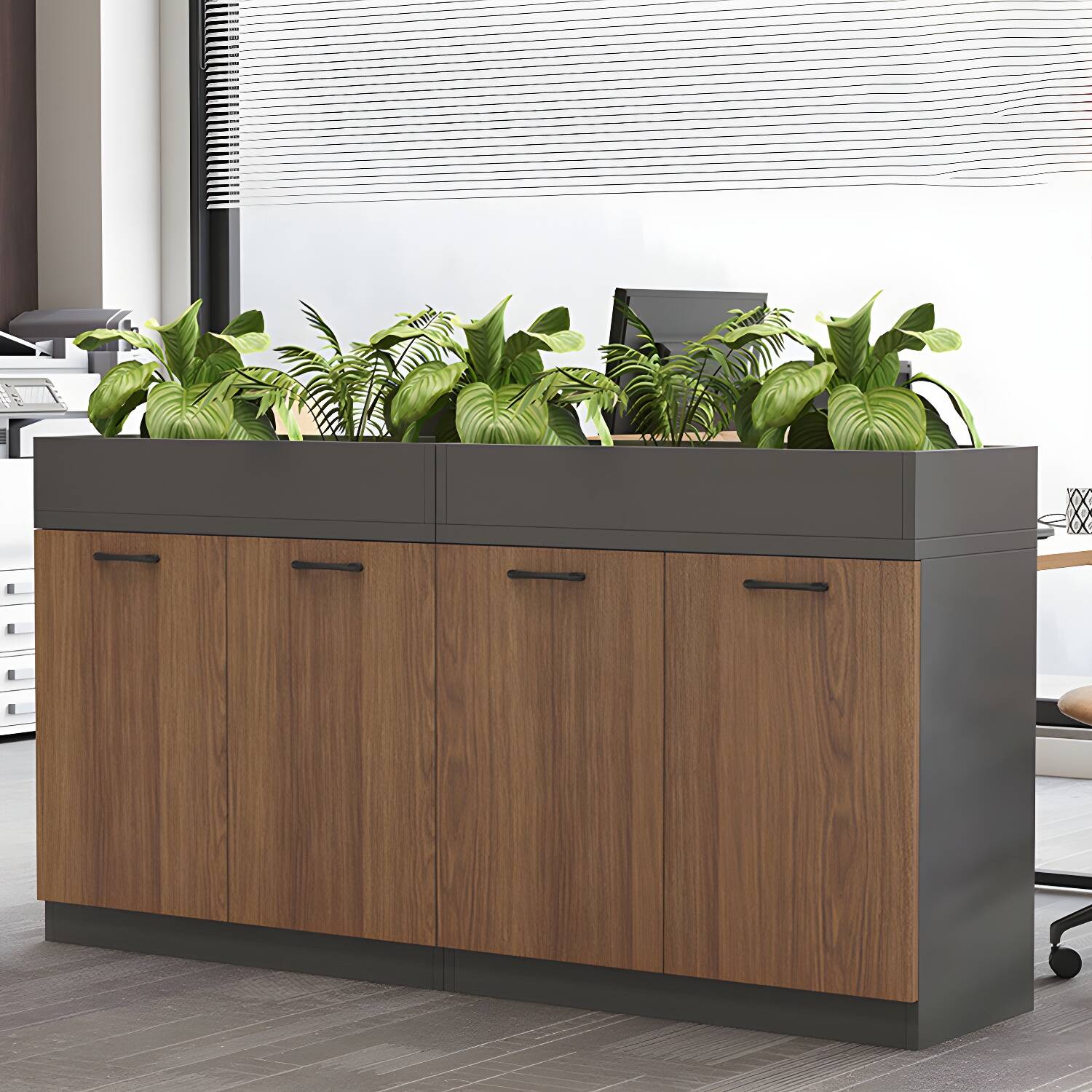 Modern Wood Filing Cabinet in Large Size with Manufactured Wood Material