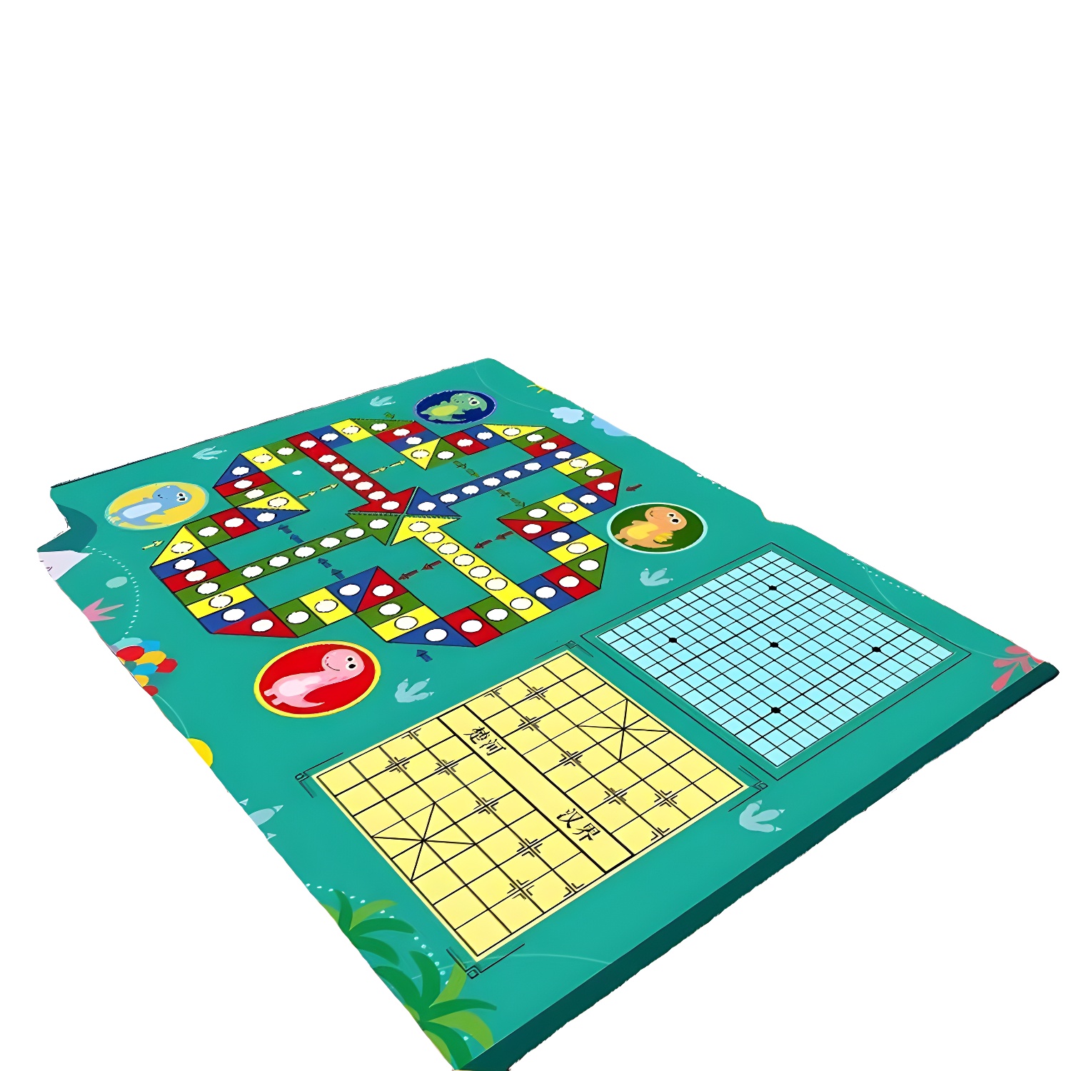 Children's Room Rectangle Geography Pattern Indoor Kids Stain Resistant Rug