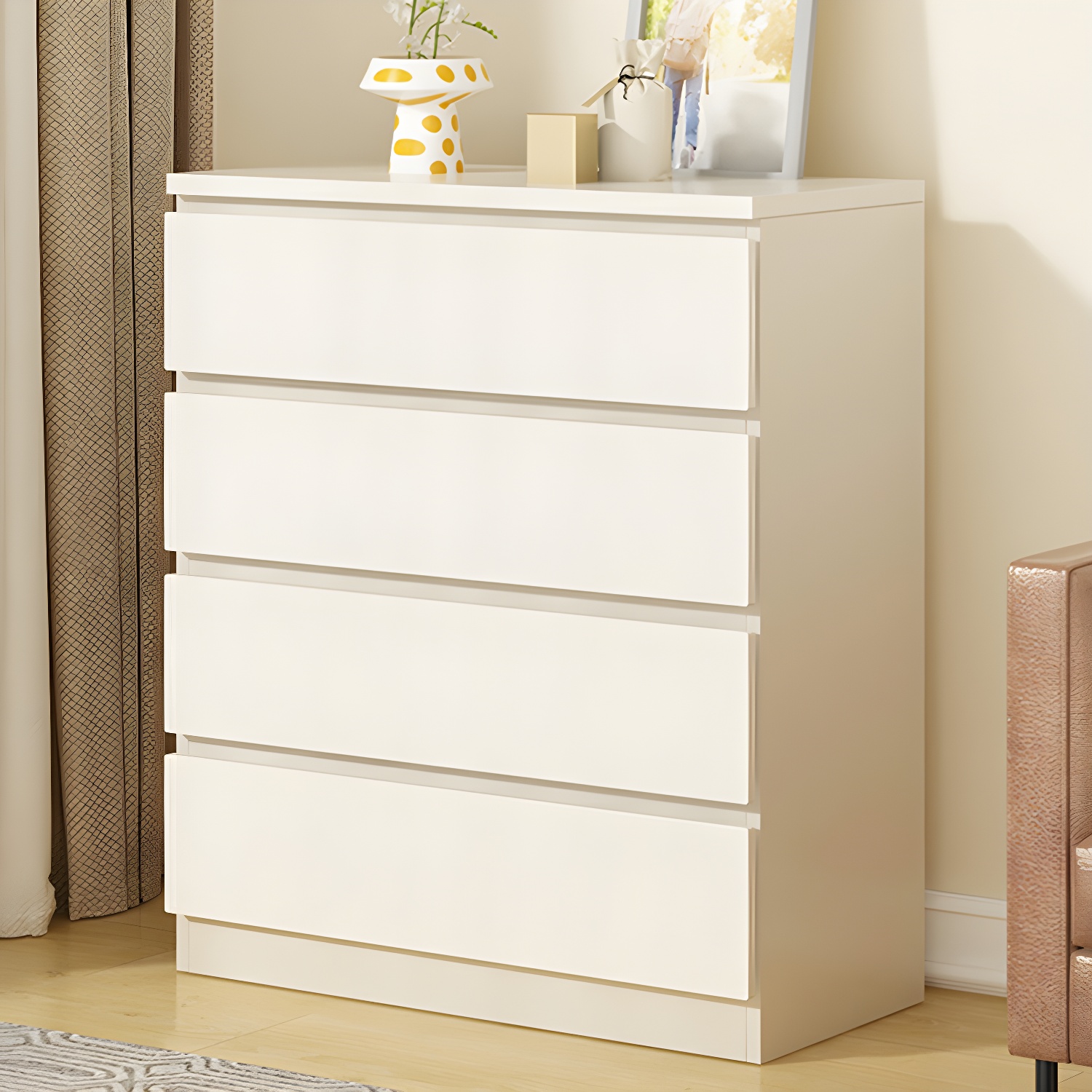 modern dresser with soft-close drawers Ktaxon Modern 9 Drawer Dresser Fluted Wood Chest of Drawers with Soft Close Slides Storage Cabinet for Bedroom, Living Room, Entryway White