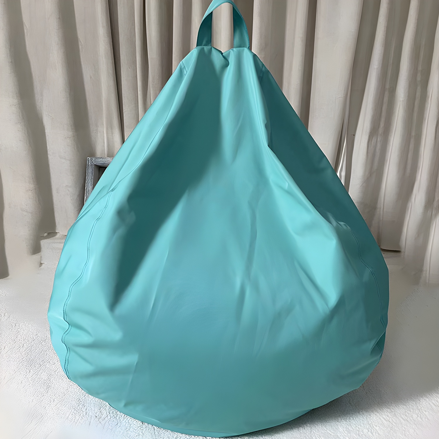 Waterproof Canvas Bean Bag Chair - Pre-Filled, Refillable, and Removable Cover