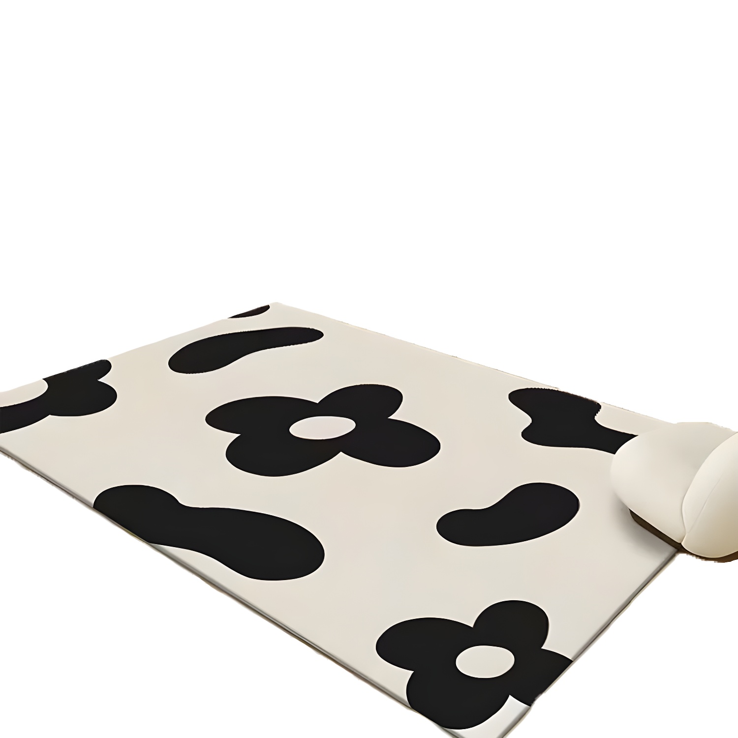 Indoor Modern Geometric Polyester Area Rug with Anti-Slip Backing