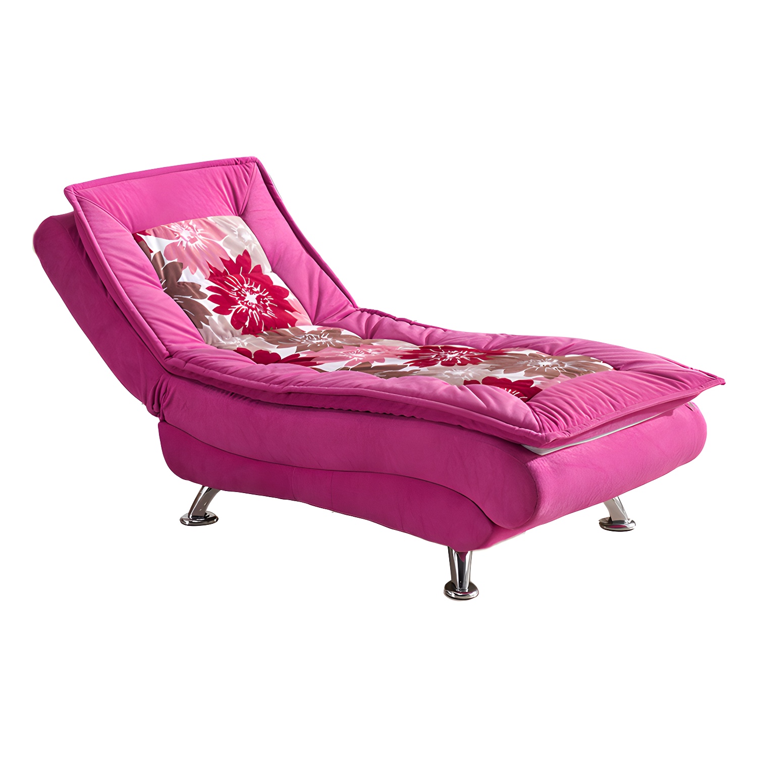 Modern Armless Chaise Lounge with Reclining Feature and Contemporary Design