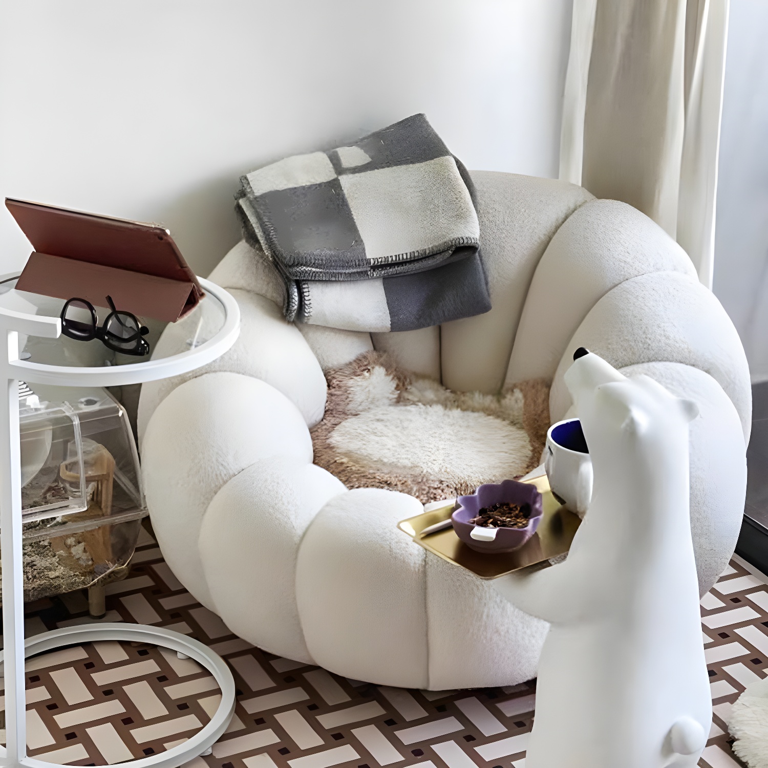 Cozy and Stylish Sponge Bean Bag Chair with Soft and Supportive Seat