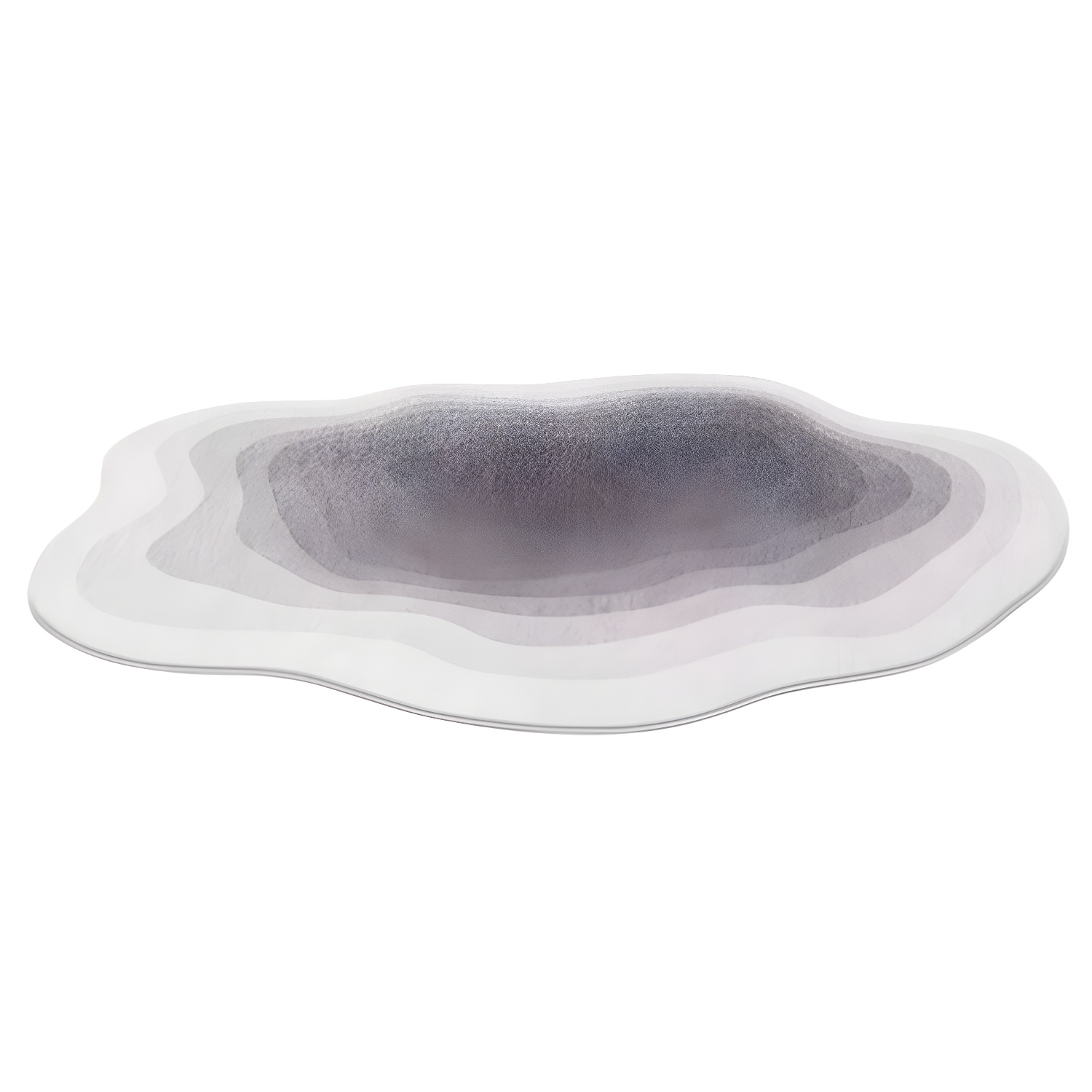 Indoor/Outdoor Thick Imitation Wool Area Rug with Ombre Pattern and Anti-Slip Backing