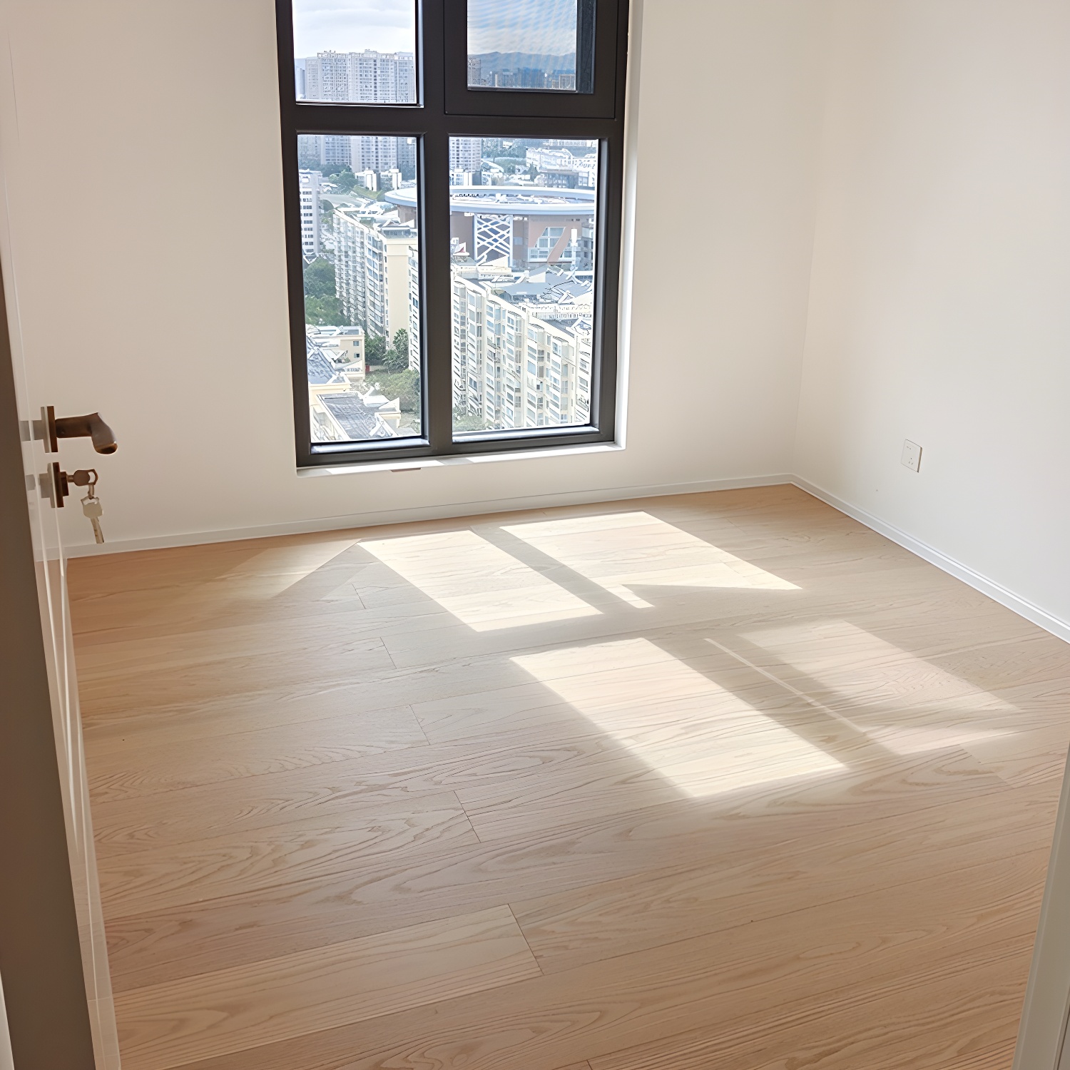 Waterproof Medium Wood Laminate Flooring - Low Gloss Planks with Scratch Resistance