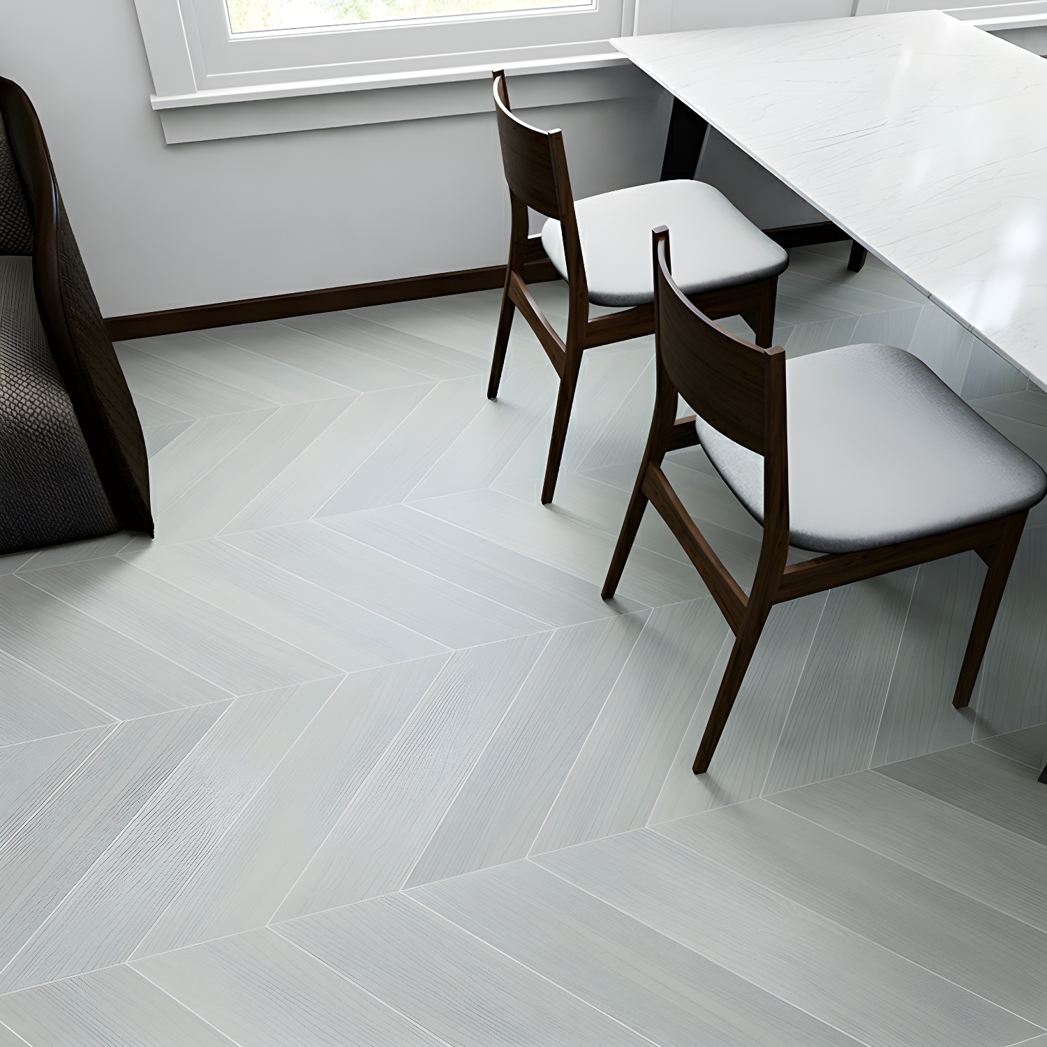 Waterproof Cement Laminate Wood Planks - Scratch Resistant Flooring for Living Spaces