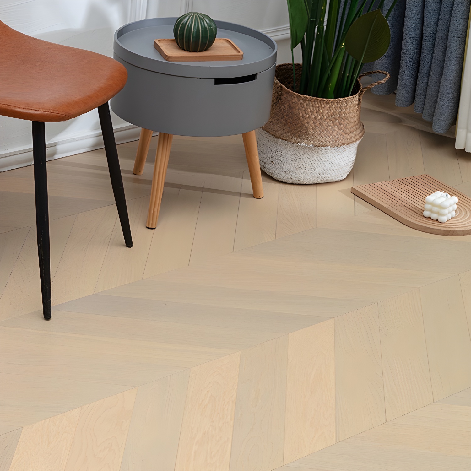 Elegant Light Wood Laminate Flooring - Waterproof and Scratch Resistant