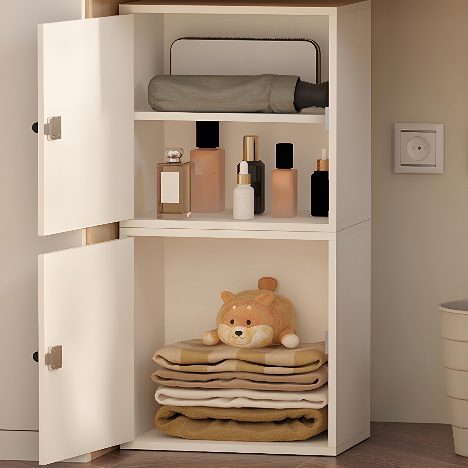 Modern Style Classic Wooden Filing Cabinet with Lock and Door