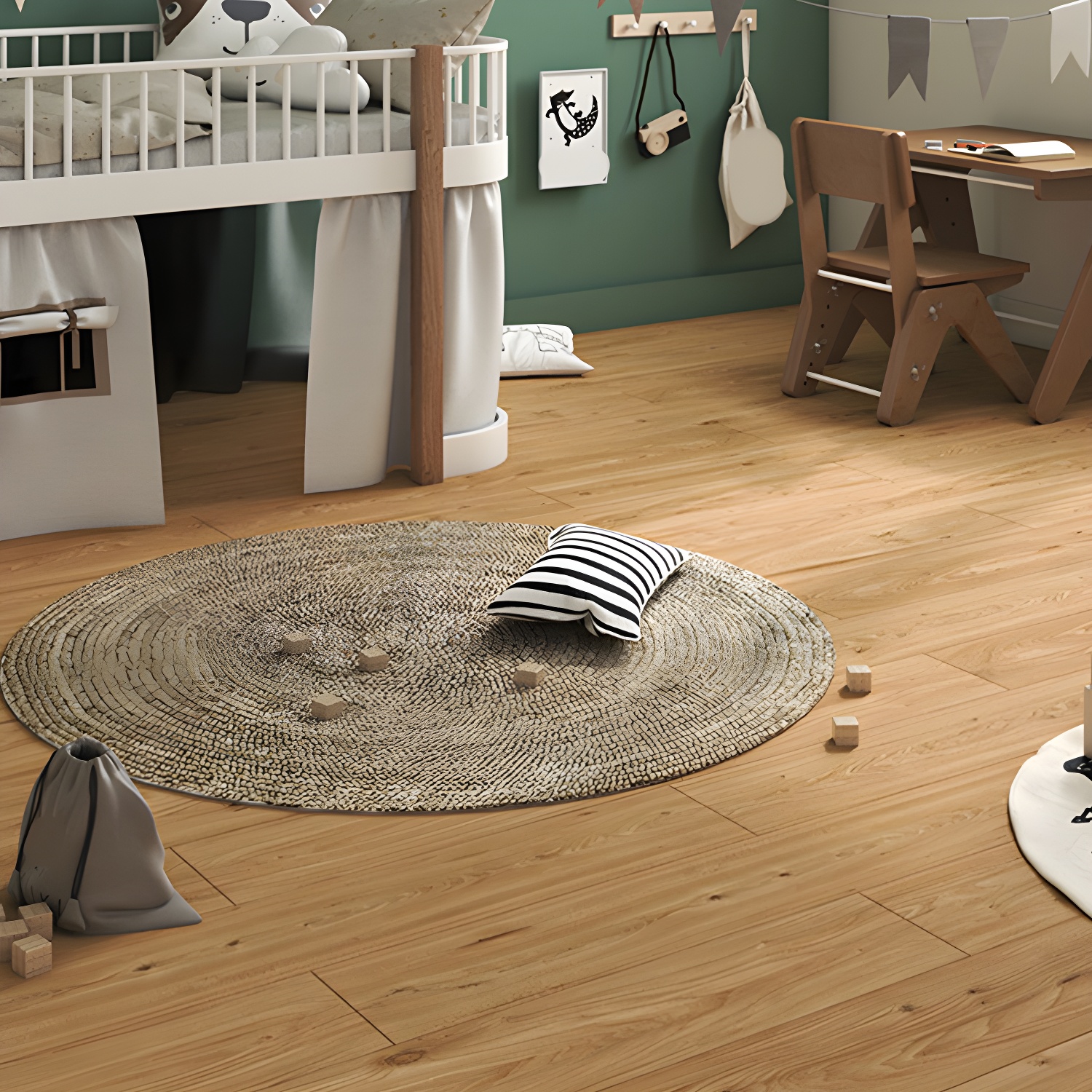 Waterproof Laminate Wood Planks for Living Space, Low Gloss Smooth Brown Finish