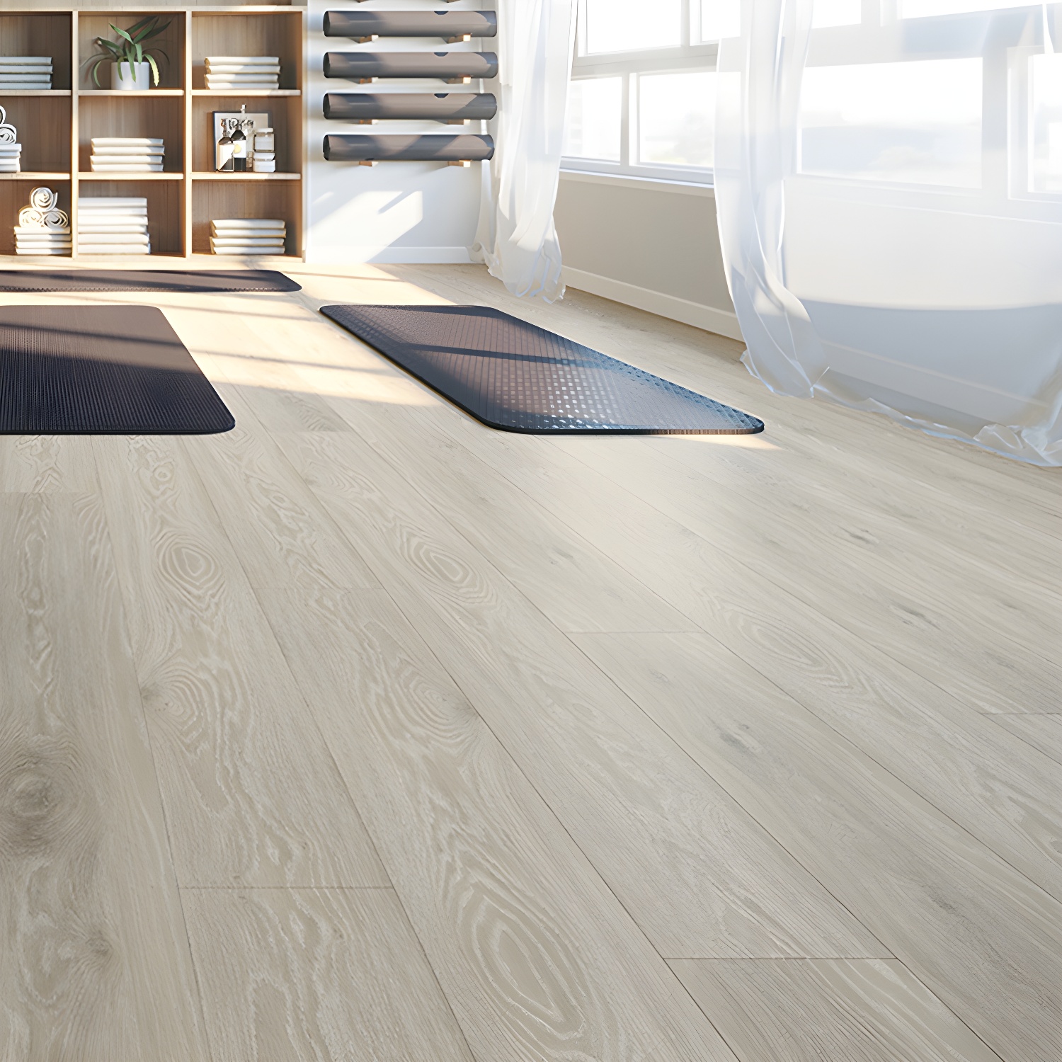 Waterproof Low-Gloss Laminate Wood Planks - Scratch Resistant Flooring for Modern Living Space