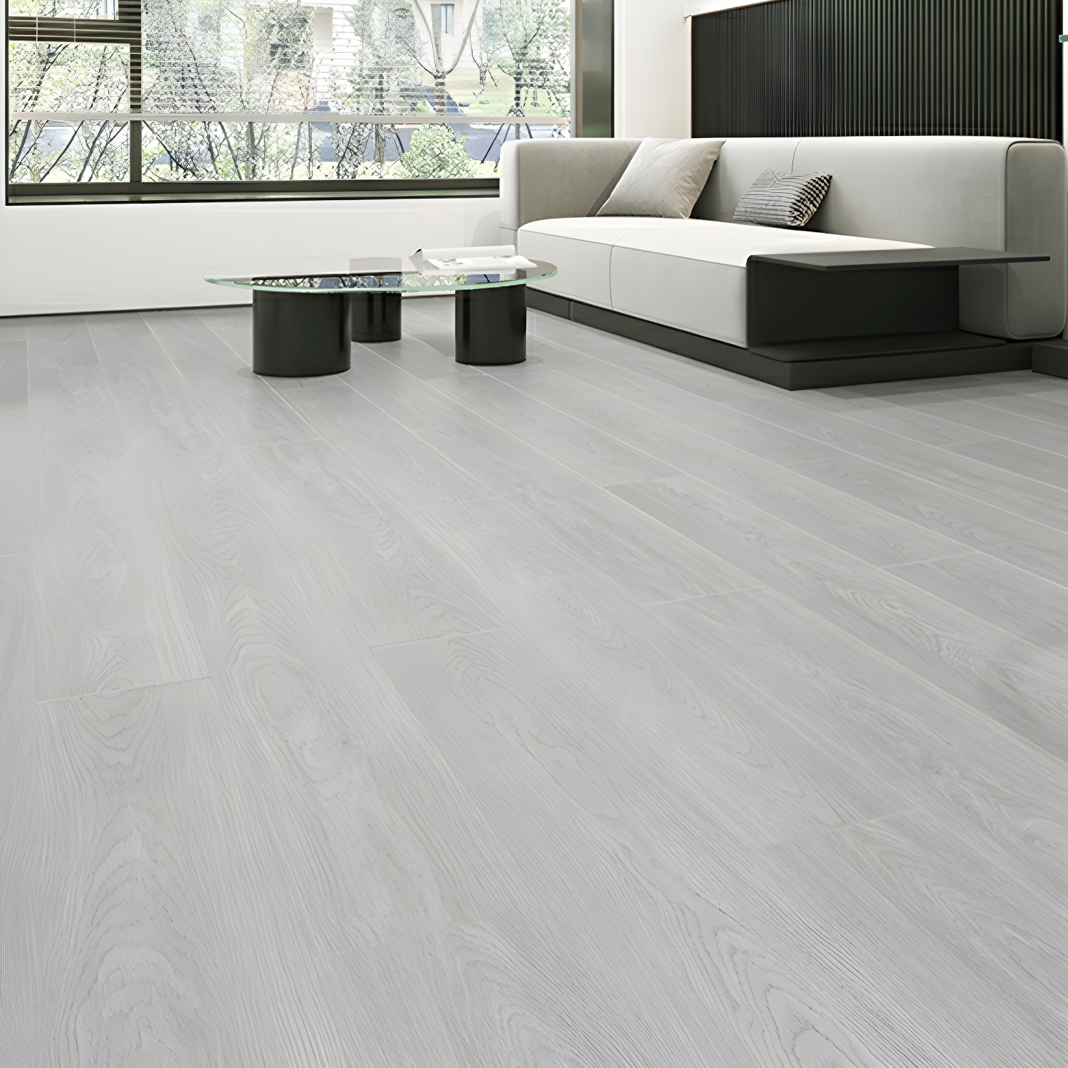 Mold-Resistant Laminate Wood Planks - Optimum Heavy-Duty Floor Treatment for Stylish Living Space
