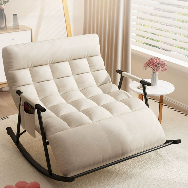 Modern Upholstered Rocking Chair with Tufted Back - Stylish and comfortable seating for modern homes