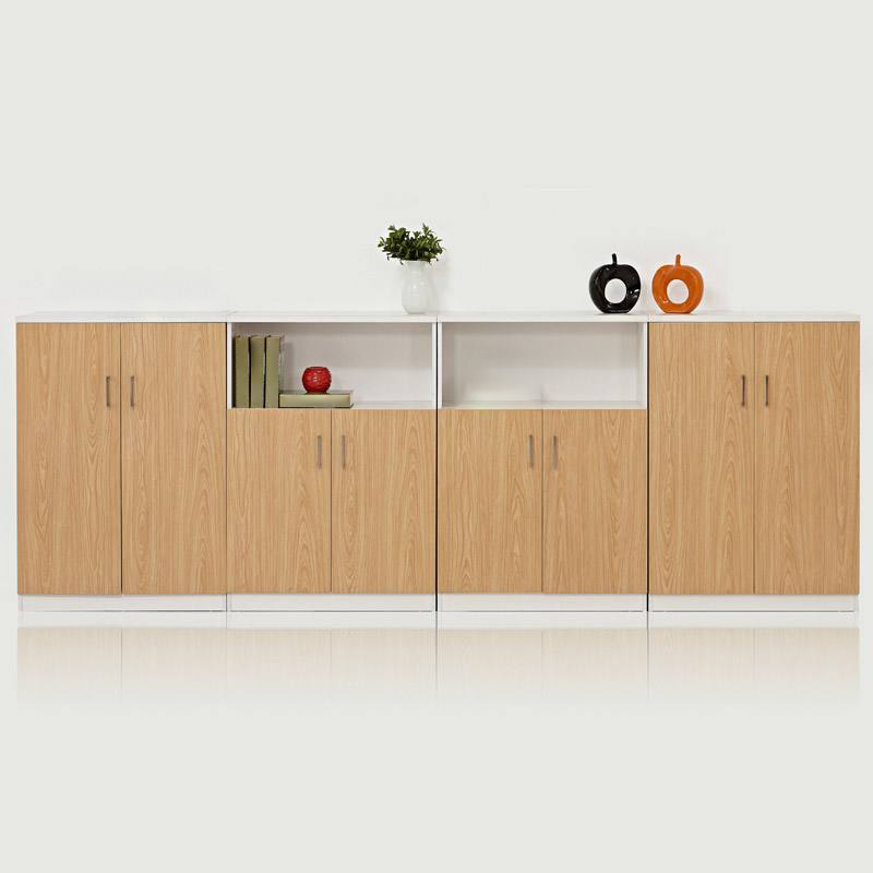 Sleek Modern Wood Storage Cabinet with Enthralling Yellow Finish and Stout Construction