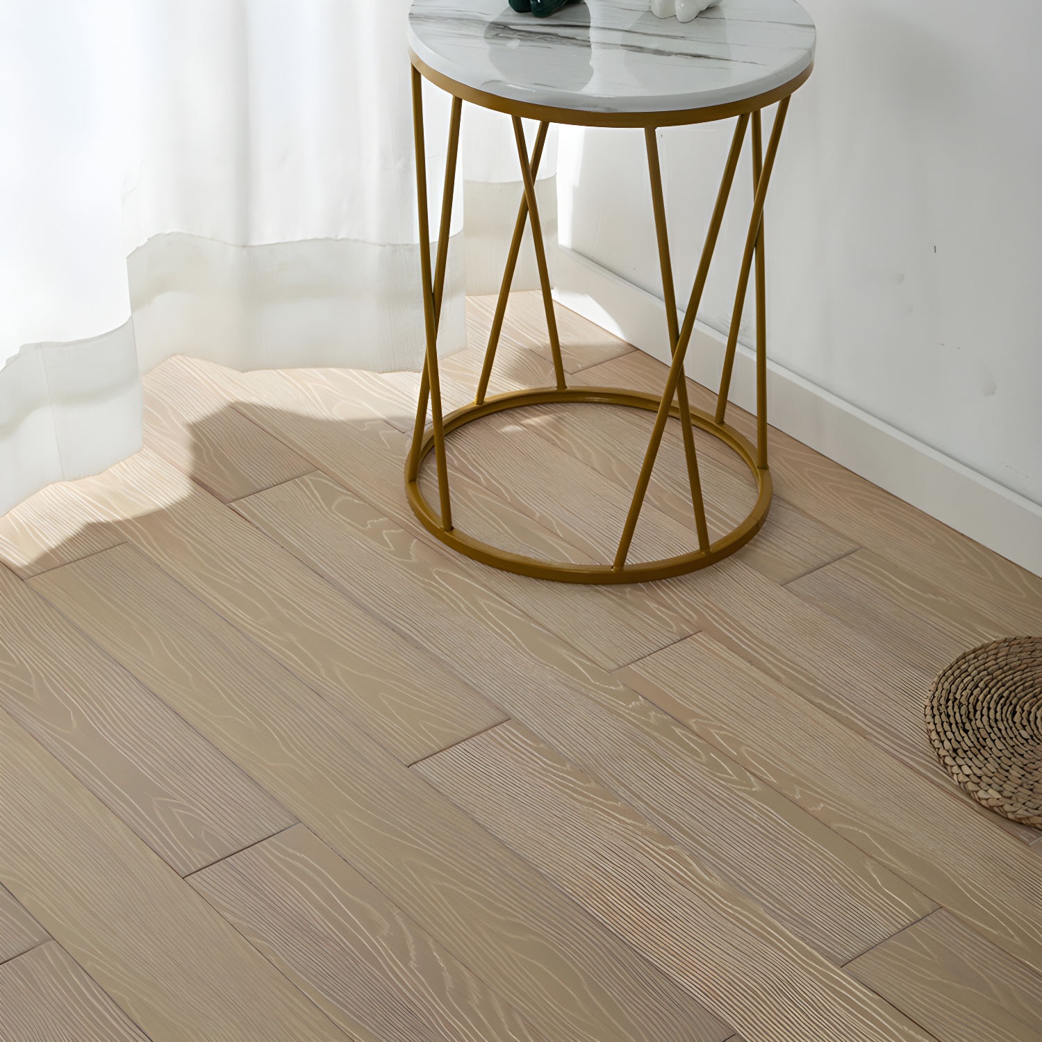 Waterproof Kasai Hardwood Flooring in Modern Medium Wood Style with Scratch Resistance