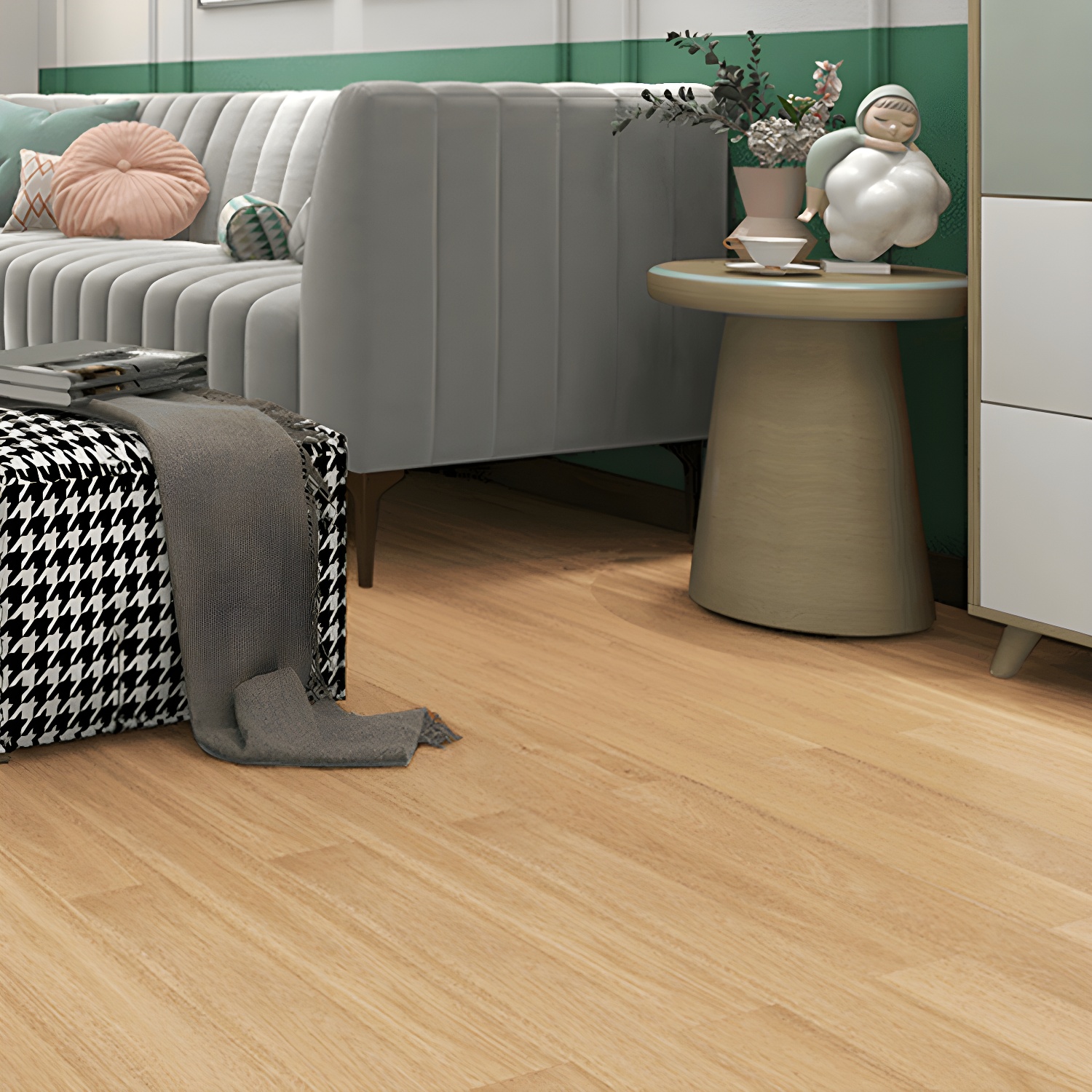 Stain-Resistant Medium Wood Acacia Mangium Hardwood Flooring