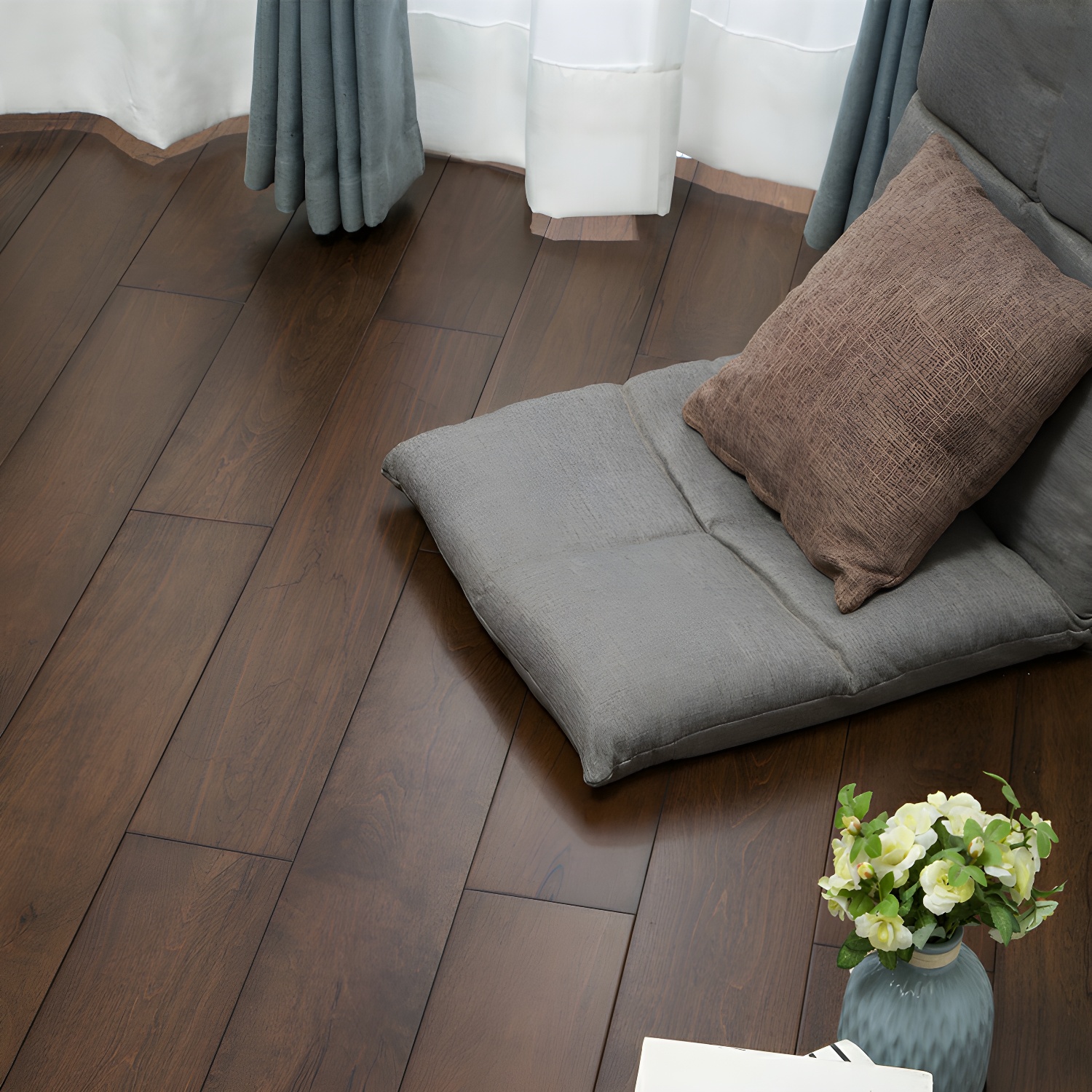 Medium Wood Birch Solid Wood Waterproof Modern Style Hardwood Flooring