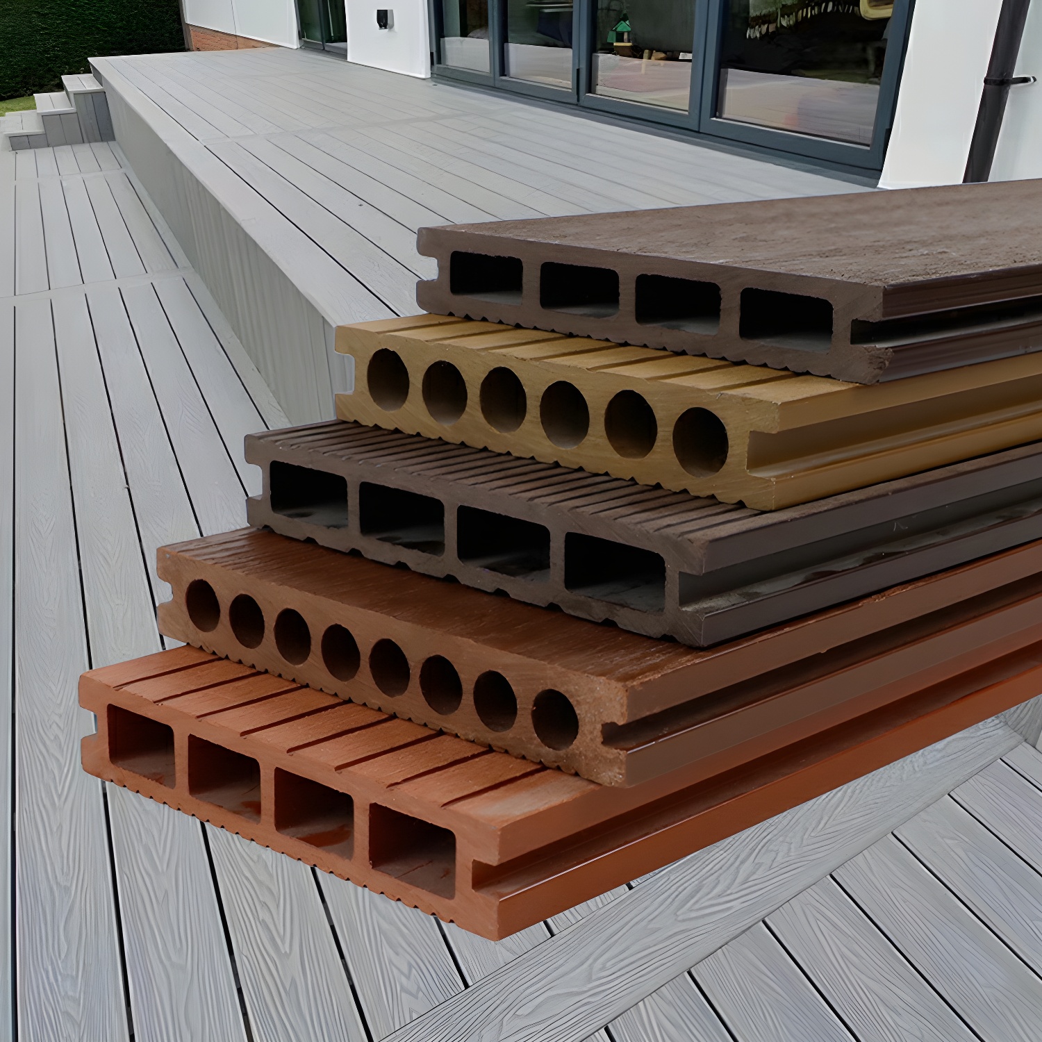 Matte Straight Grain Manufactured Wood Hardwood Flooring - 2.3cm Thickness