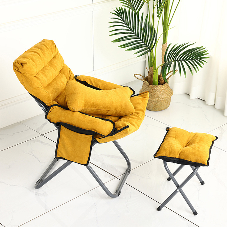 Modern Metal Frame Recliner with Backward and Independent Foot Movement