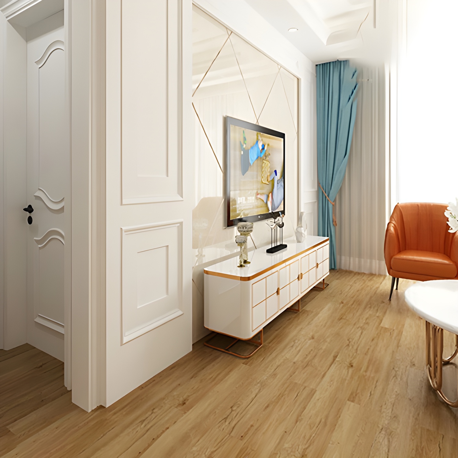 Scratch Resistant Slip Resistant Waterproof Laminate Wood Planks for Living Spaces